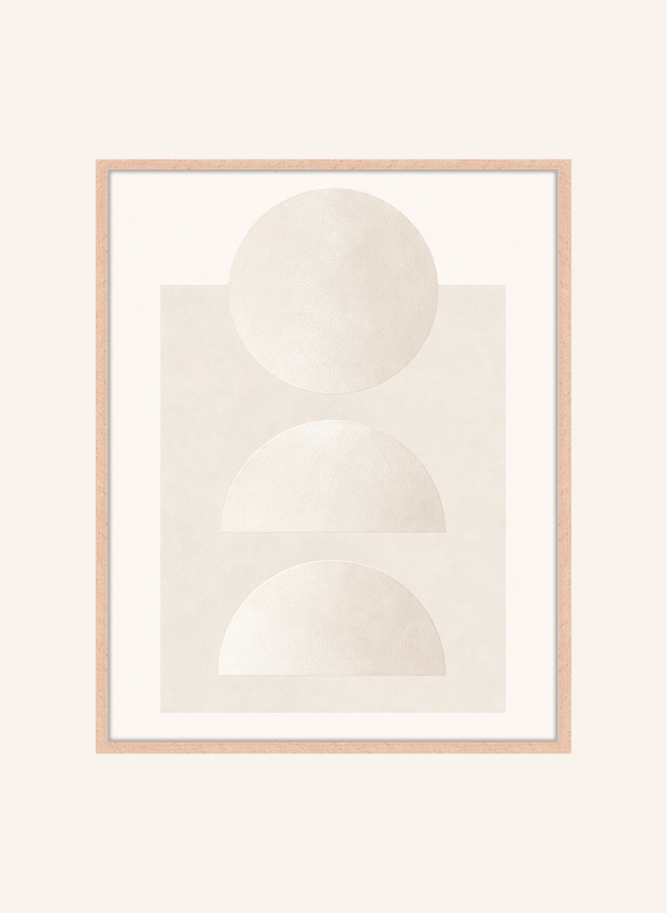 Liv Corday Wandbild AUSGEWOGEN mit Rahmen: HELLBRAUN