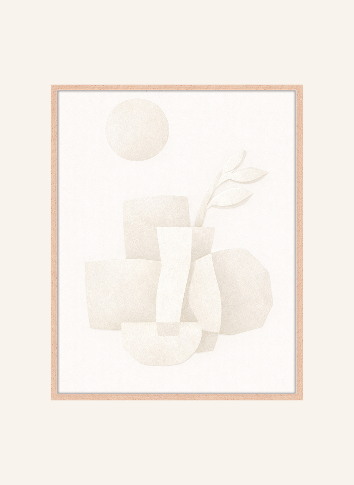 Liv Corday Wandbild ZUSAMMENHALT mit Rahmen: HELLBRAUN