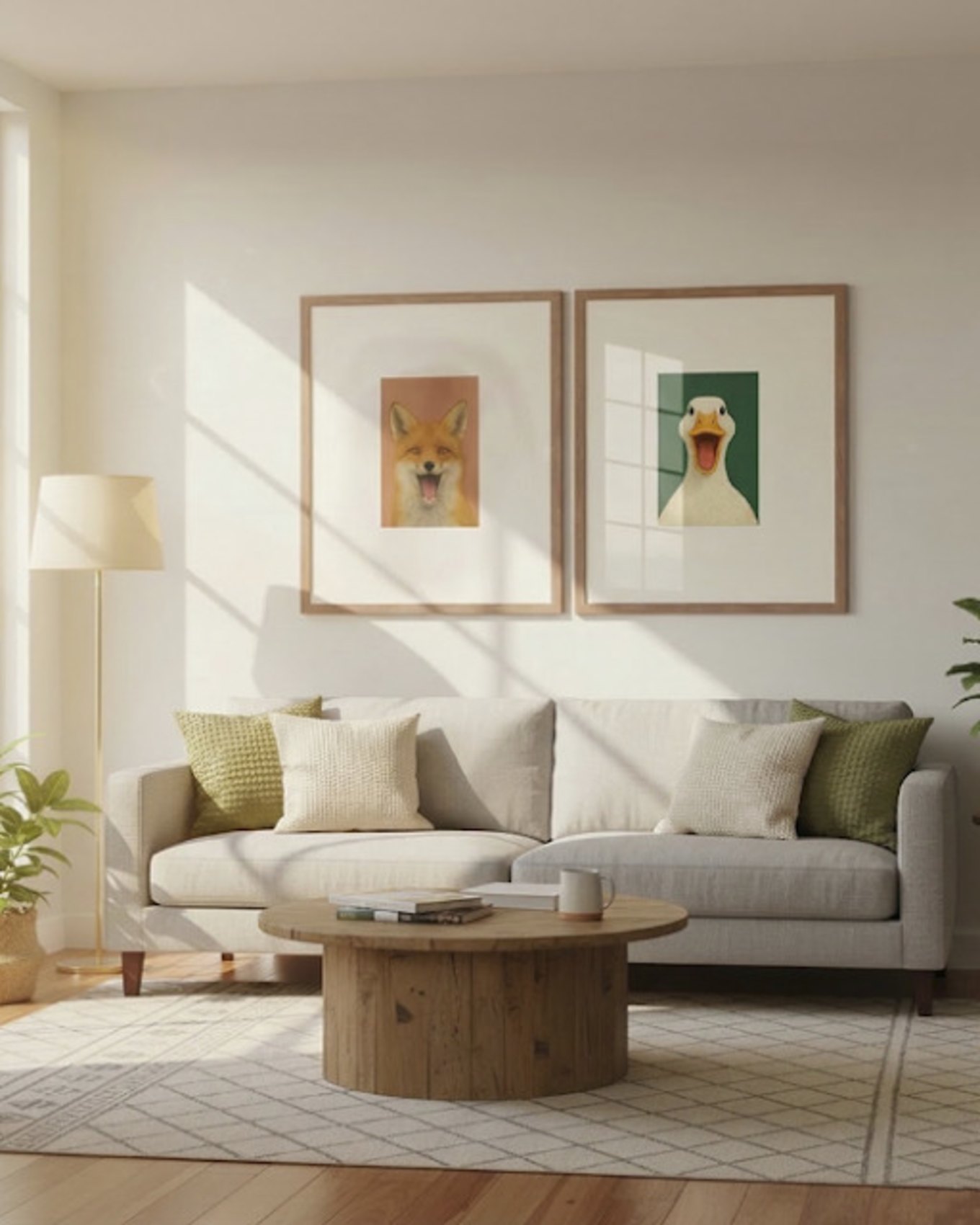 Liv Corday Wandbild DER FUCHS mit Rahmen: BRAUN