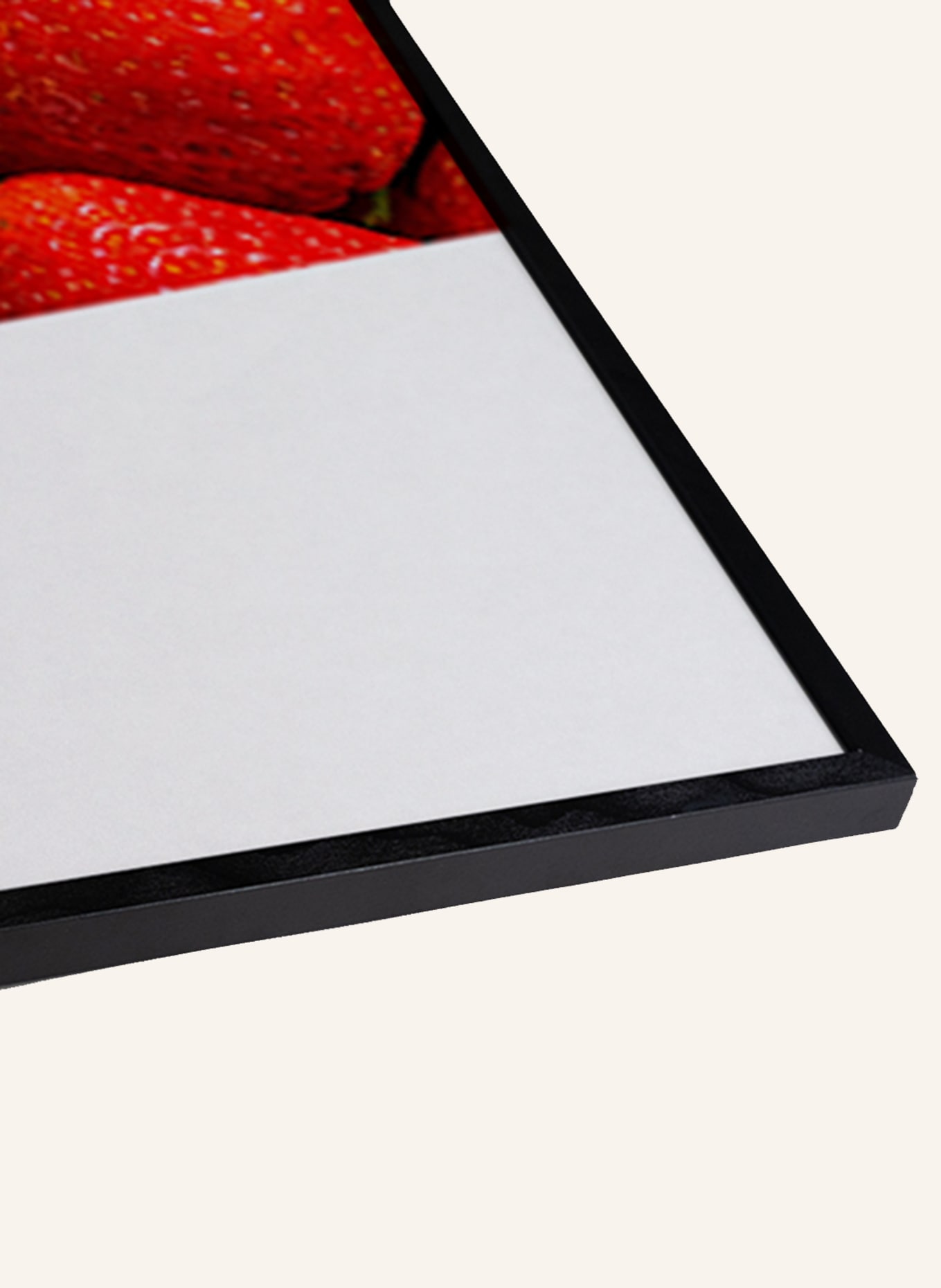 Liv Corday Wandschilderij KLEUR: SWEET RED / AARDBEIROOD met lijst: ZWART