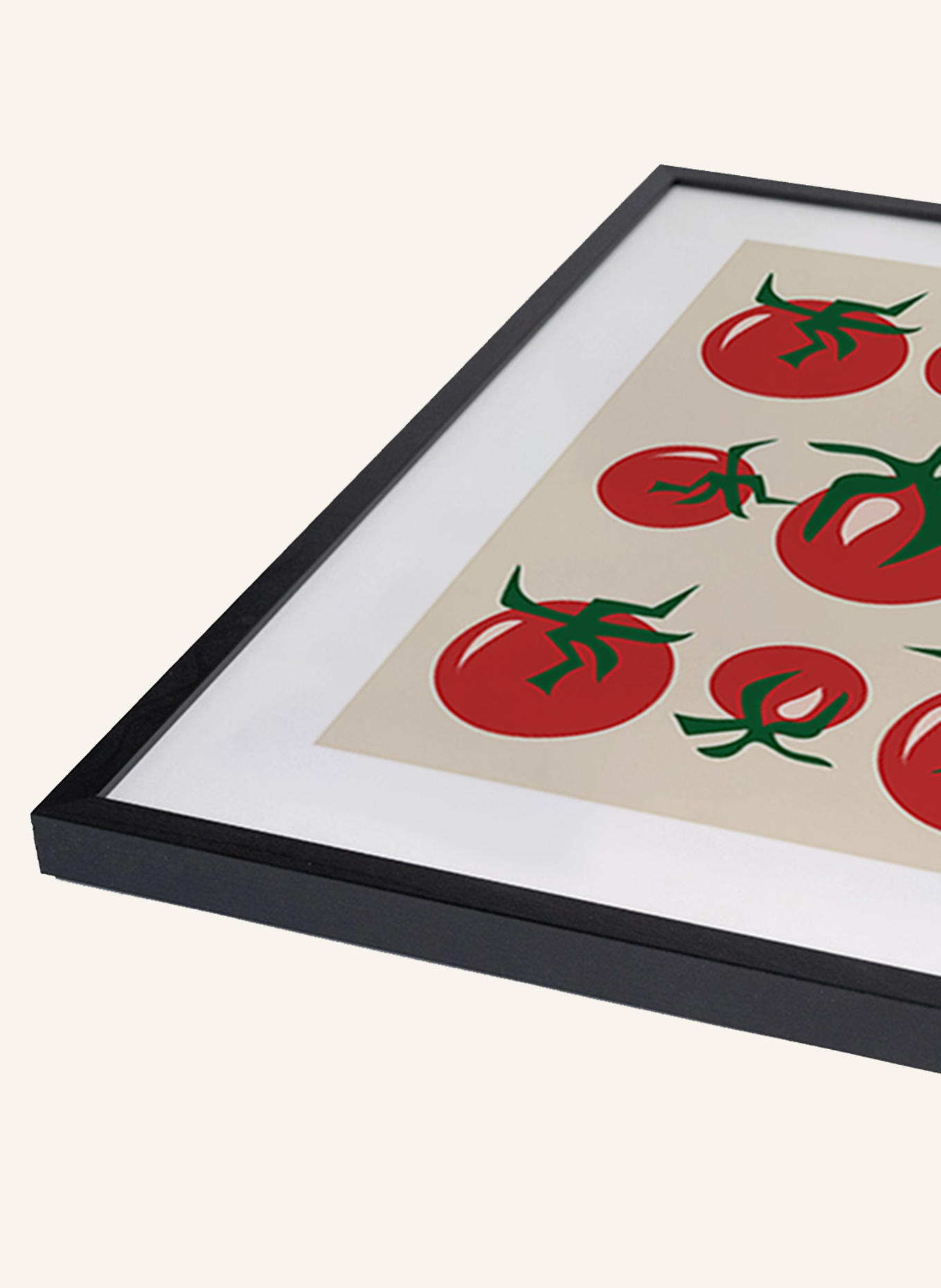 Liv Corday Wandbild ROTE TOMATEN mit Rahmen: SCHWARZ