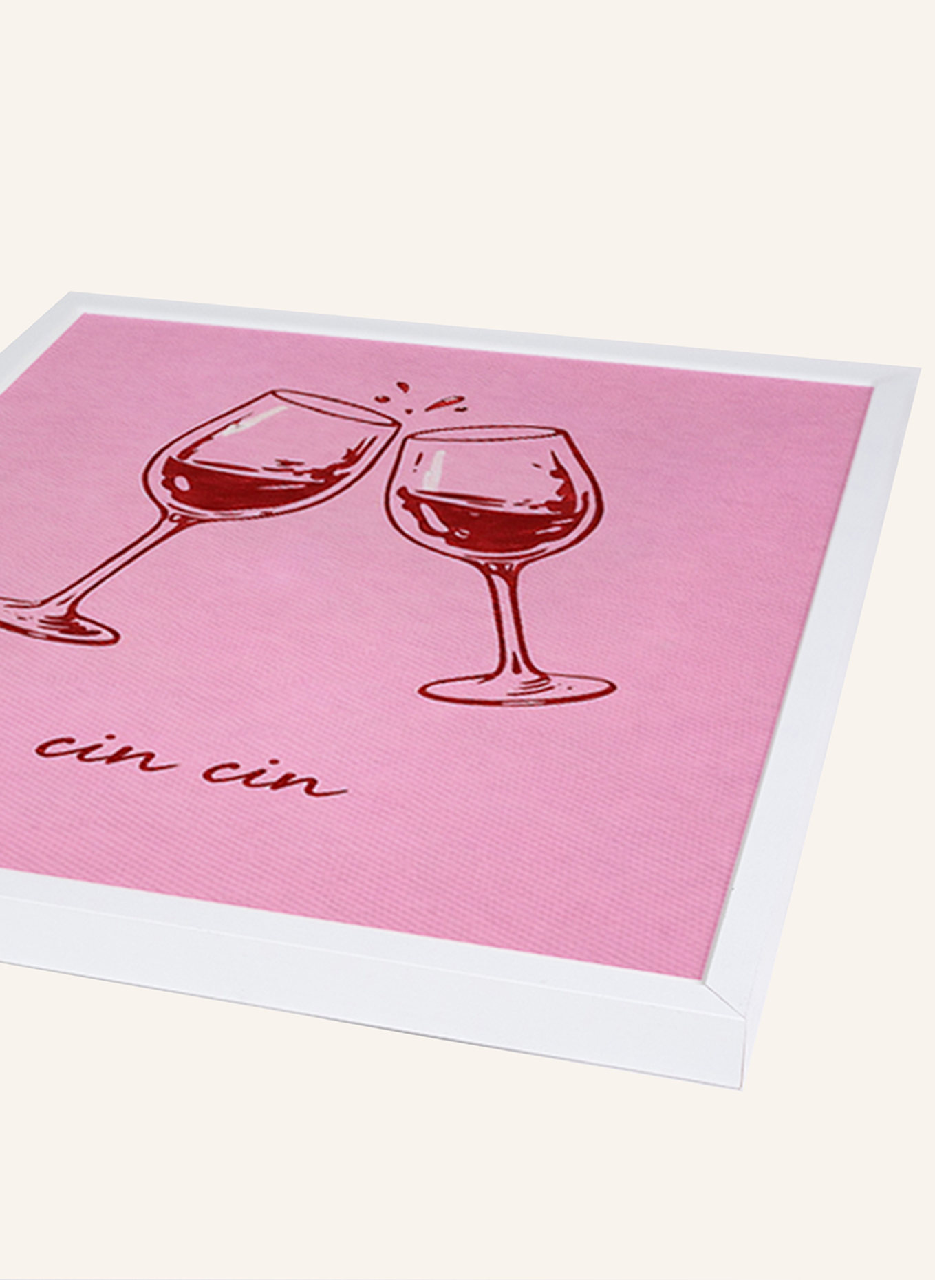 Liv Corday Wandbild CIN CIN mit Rahmen: WEISS