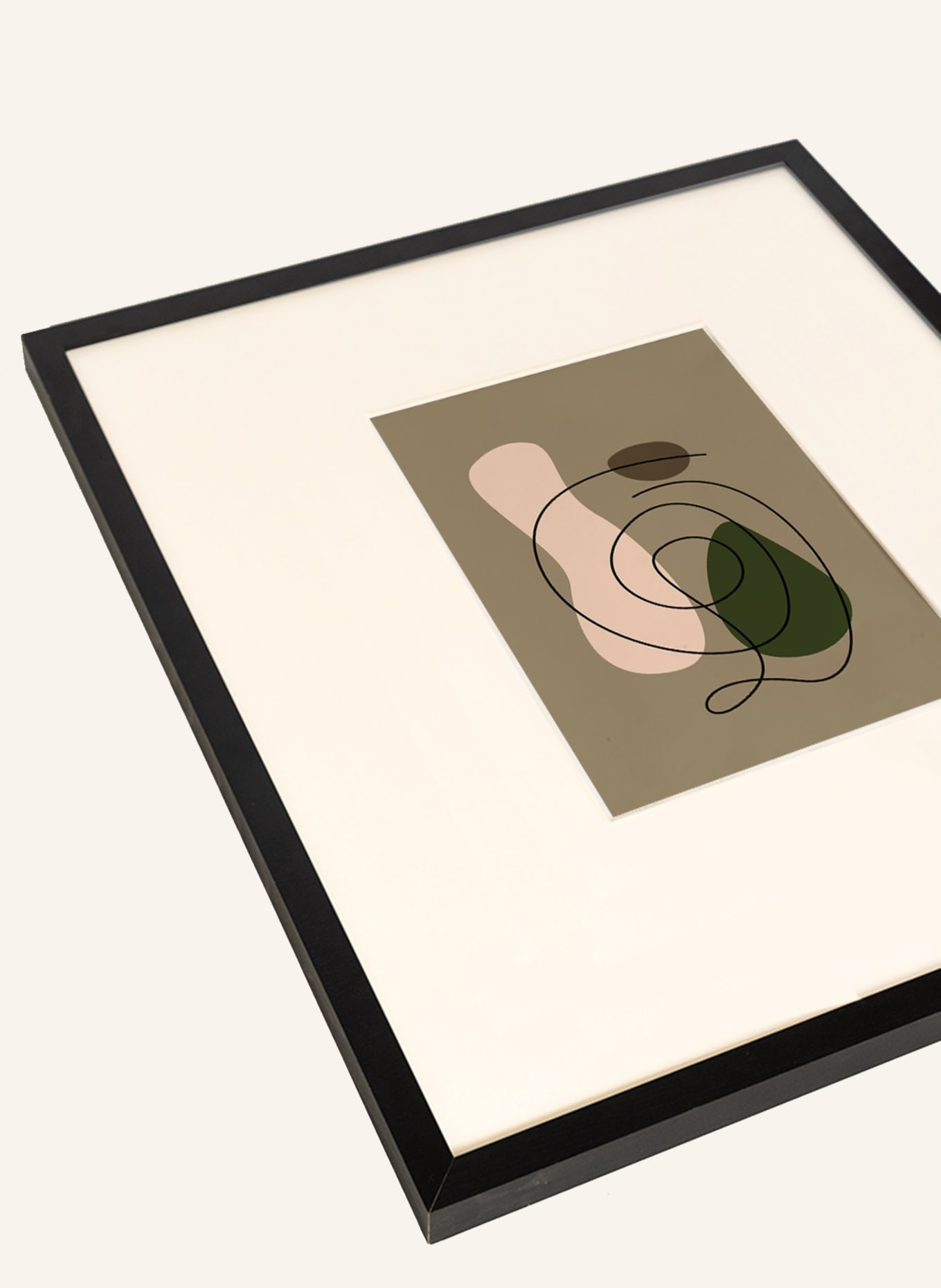 ANY IMAGE Wandbild ENDLOSE FORMEN mit Rahmen: SCHWARZ