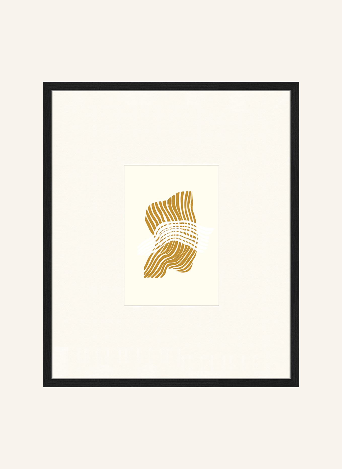 ANY IMAGE Wandbild GOLDENER RHYTHMUS mit Rahmen: SCHWARZ