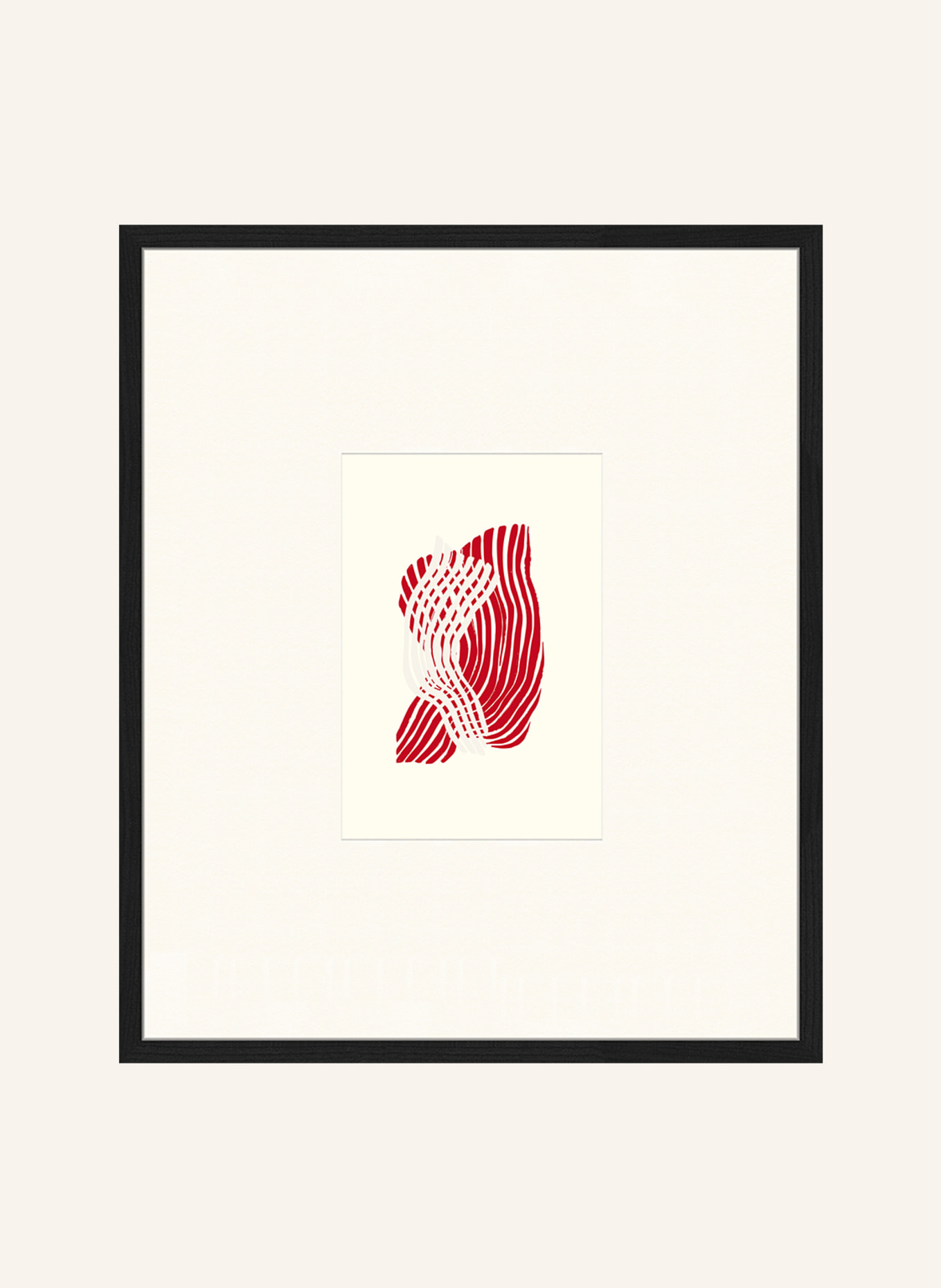 ANY IMAGE Wandbild ROTER RHYTHMUS mit Rahmen: SCHWARZ