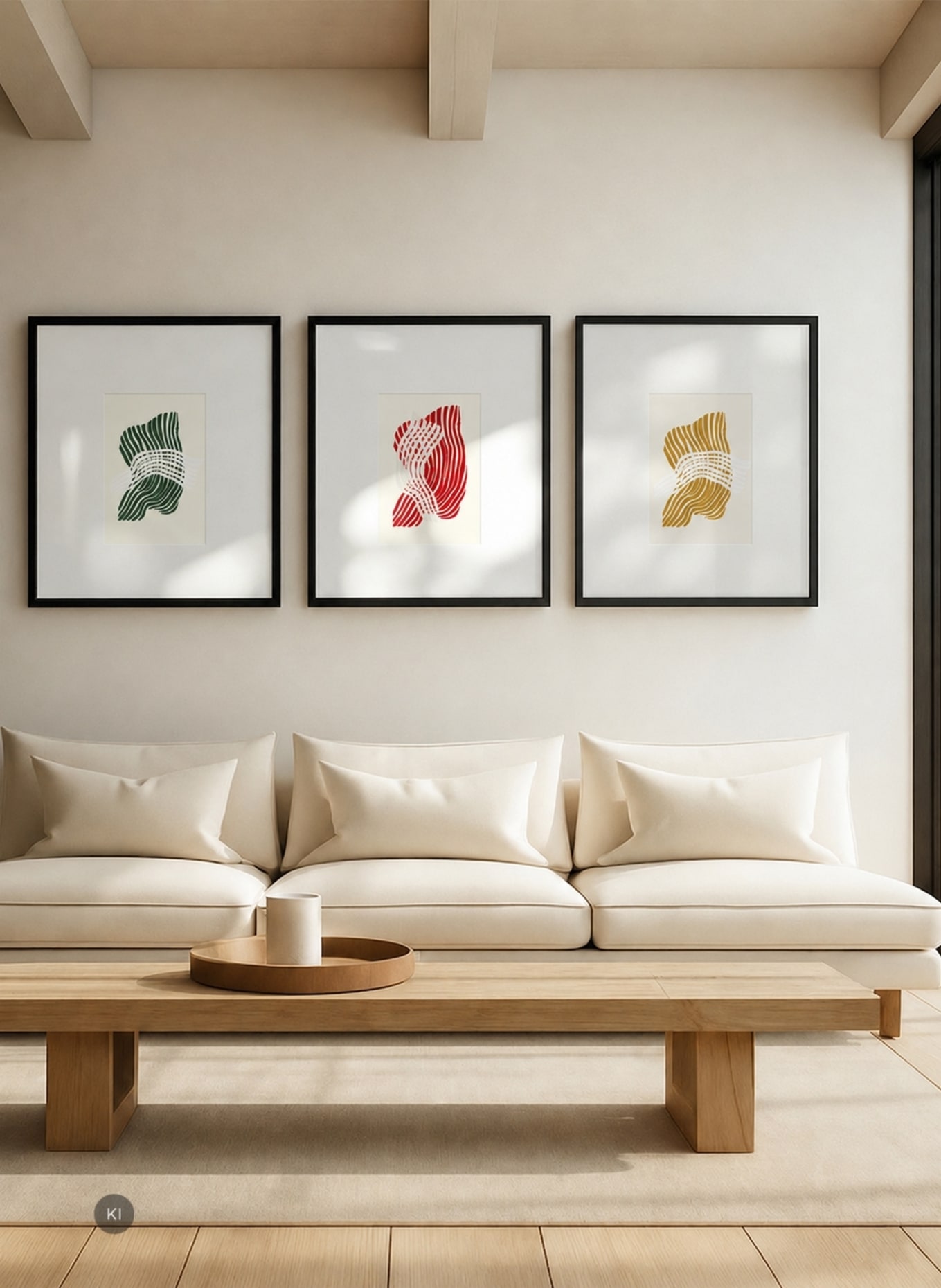 ANY IMAGE Wandbild GOLDENER RHYTHMUS mit Rahmen: SCHWARZ
