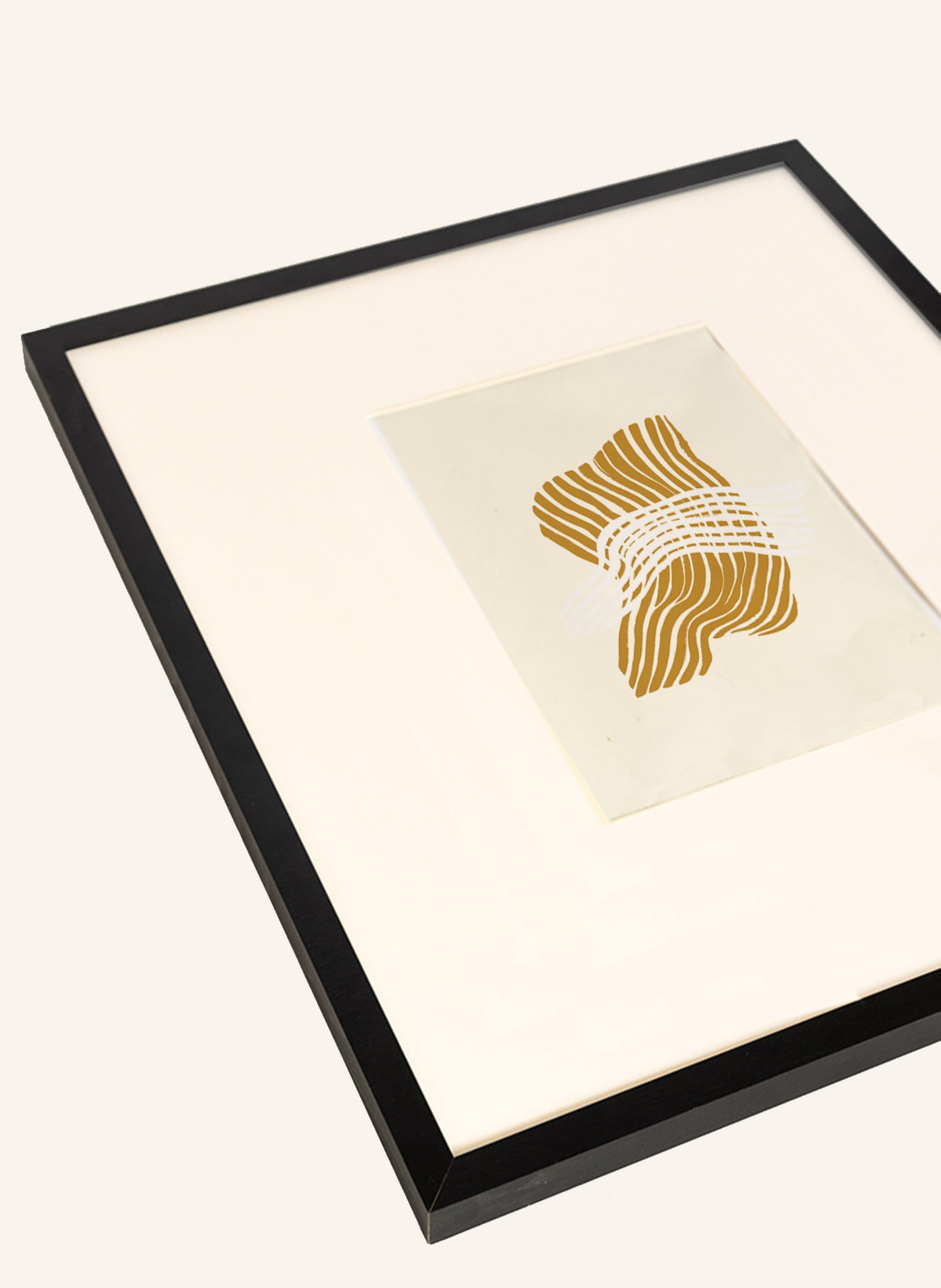 ANY IMAGE Wandbild GOLDENER RHYTHMUS mit Rahmen: SCHWARZ