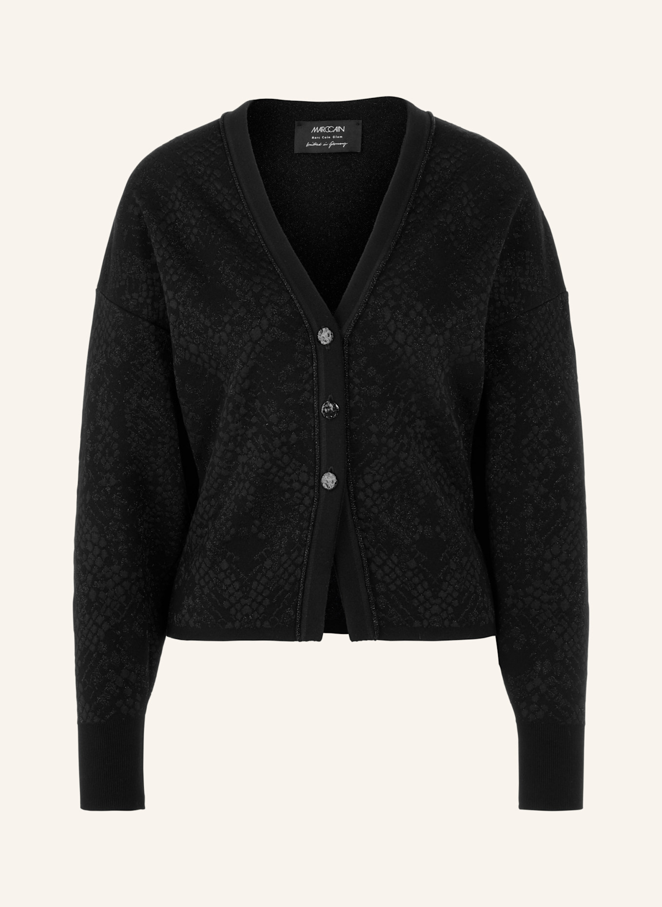 MARC CAIN Cardigan: SCHWARZ