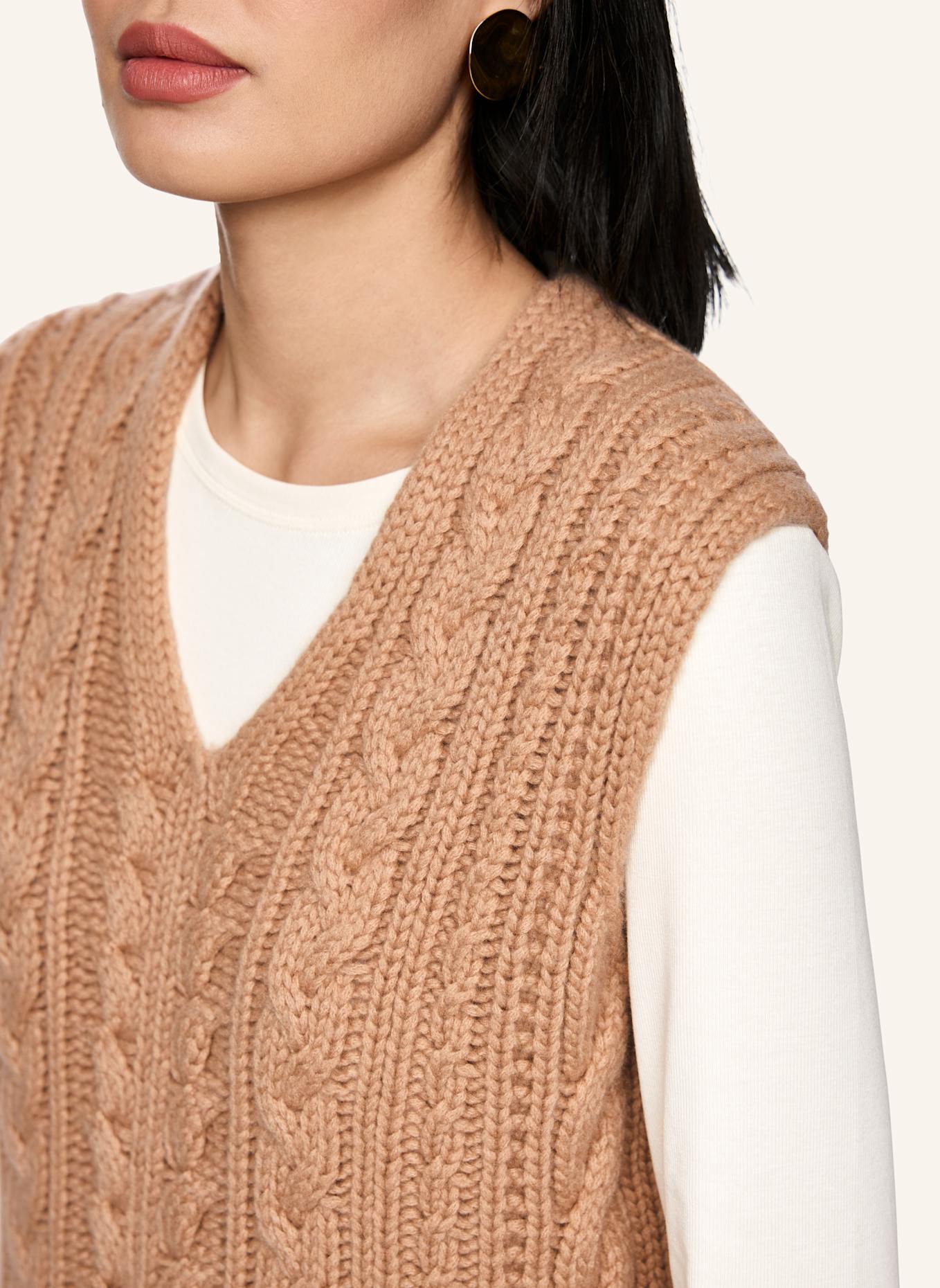 MARC CAIN Pullunder: CAMEL/ BRAUN