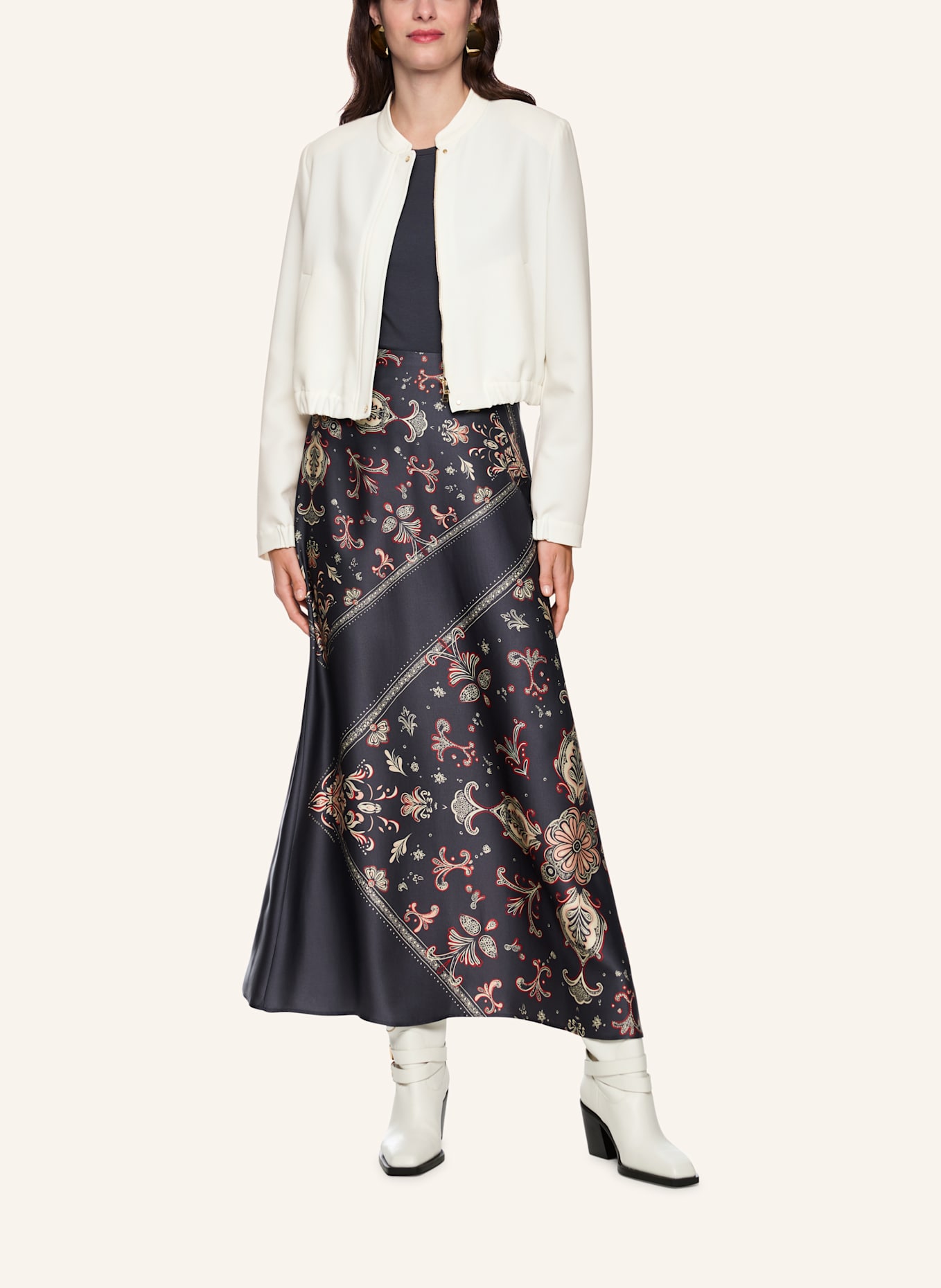 MARC CAIN Blouson: WEISS/ CREME