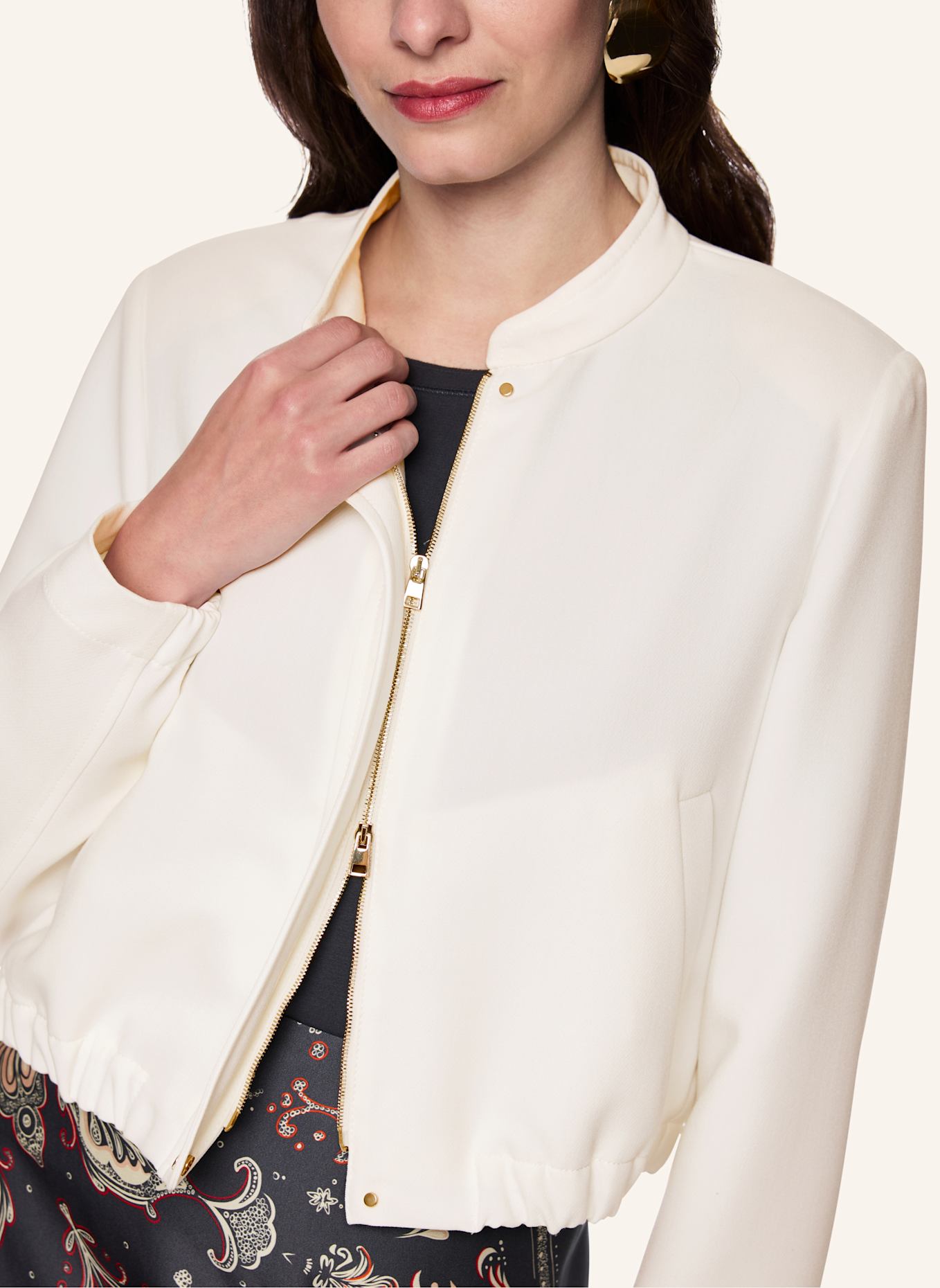 MARC CAIN Blouson: WEISS/ CREME