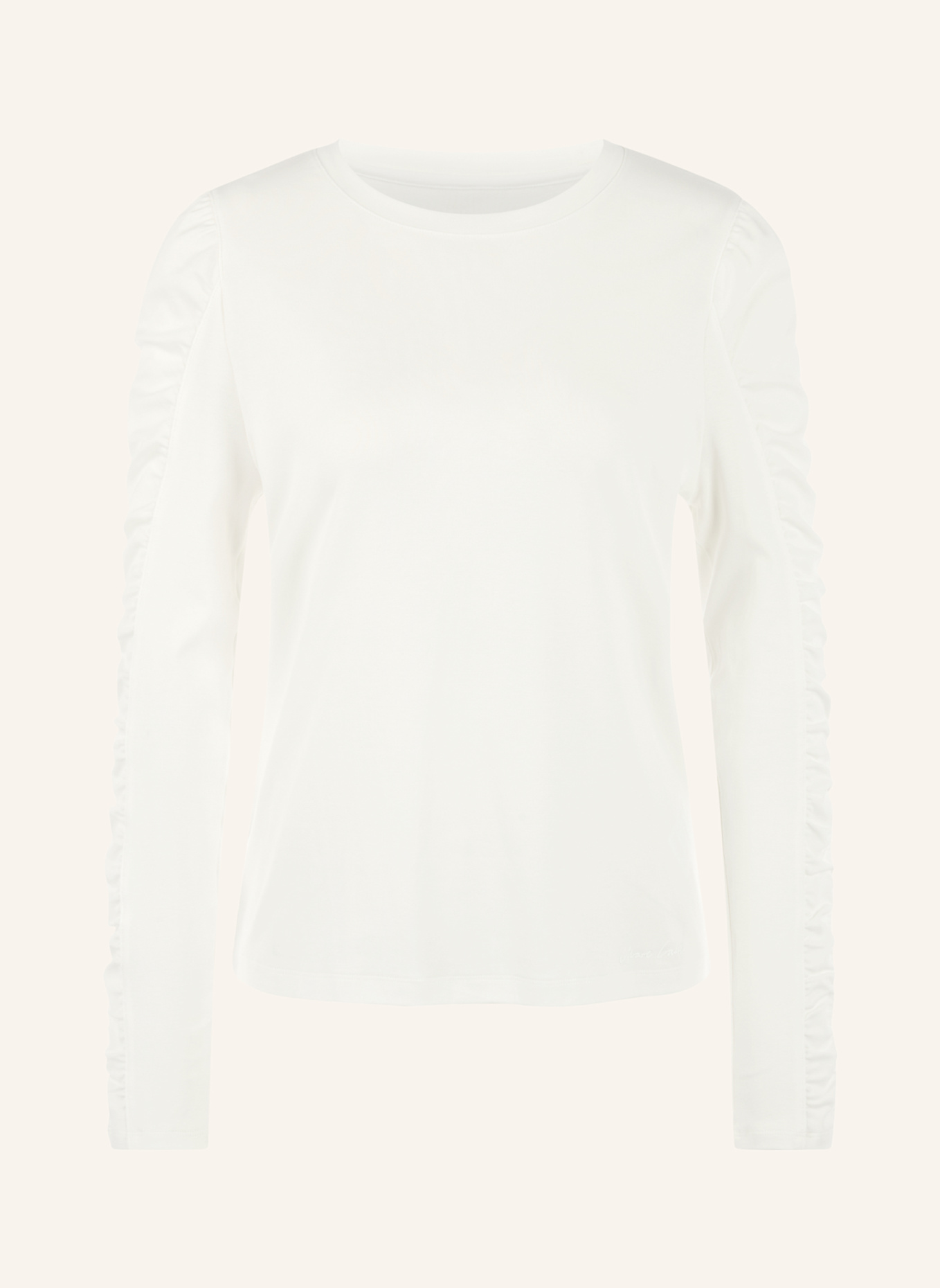 MARC CAIN T-Shirt: WEISS/ CREME