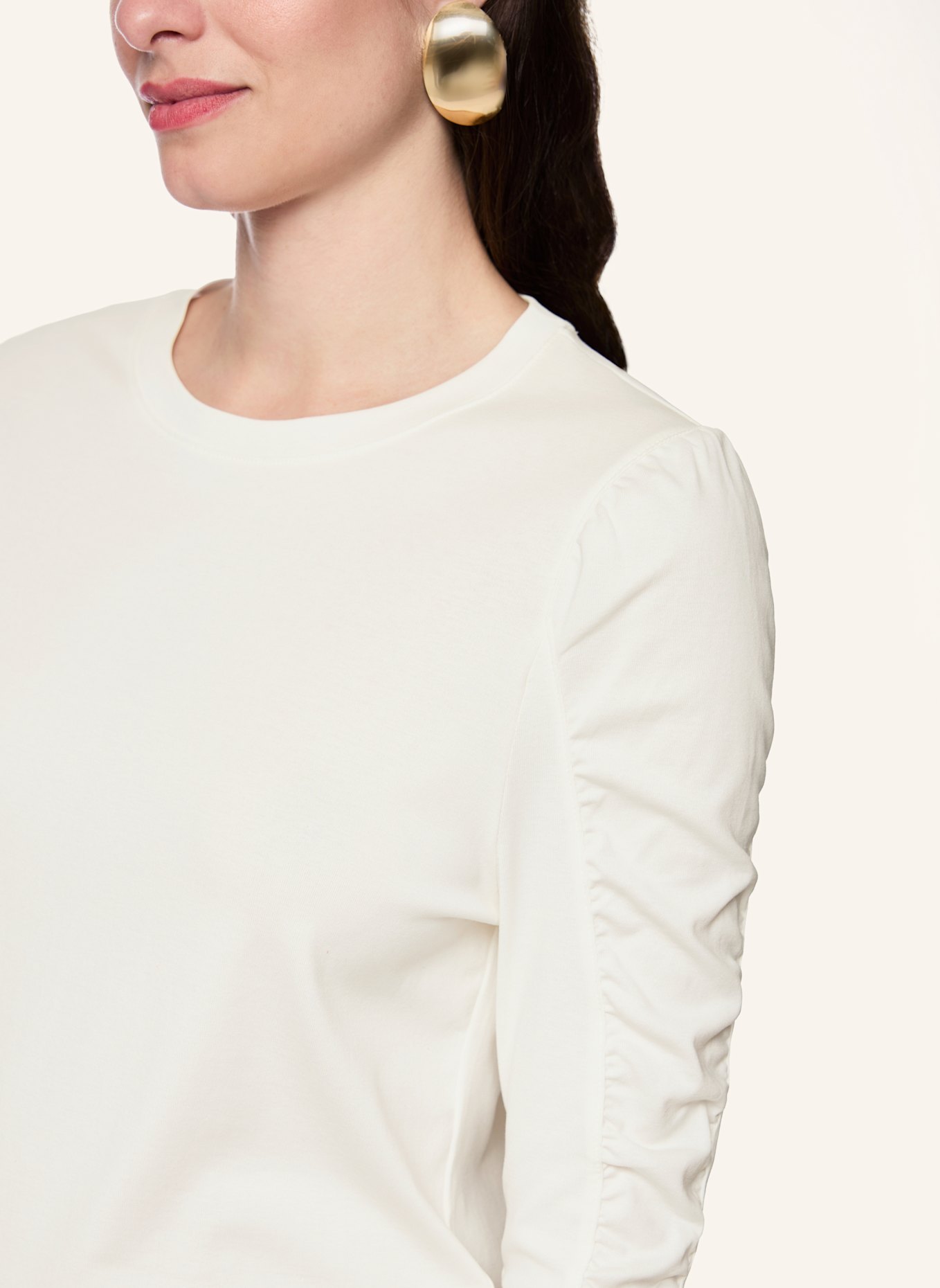 MARC CAIN T-Shirt: WEISS/ CREME