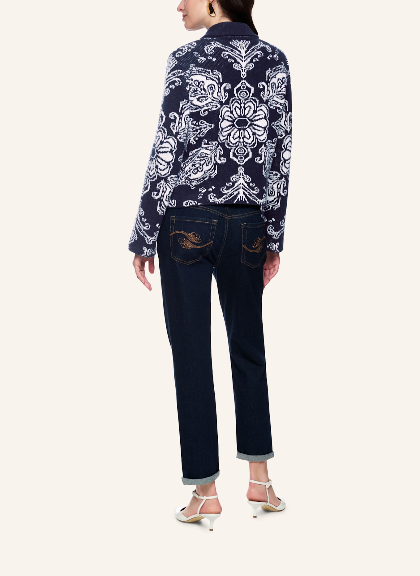 MARC CAIN Cardigan: DUNKELBLAU