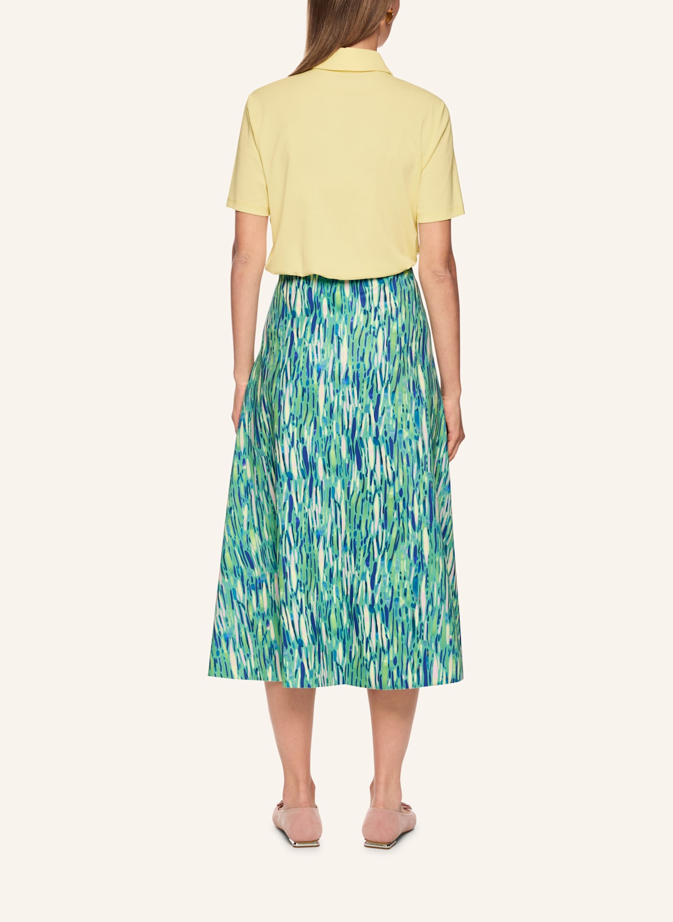 MARC CAIN Jersey-Poloshirt: CREME