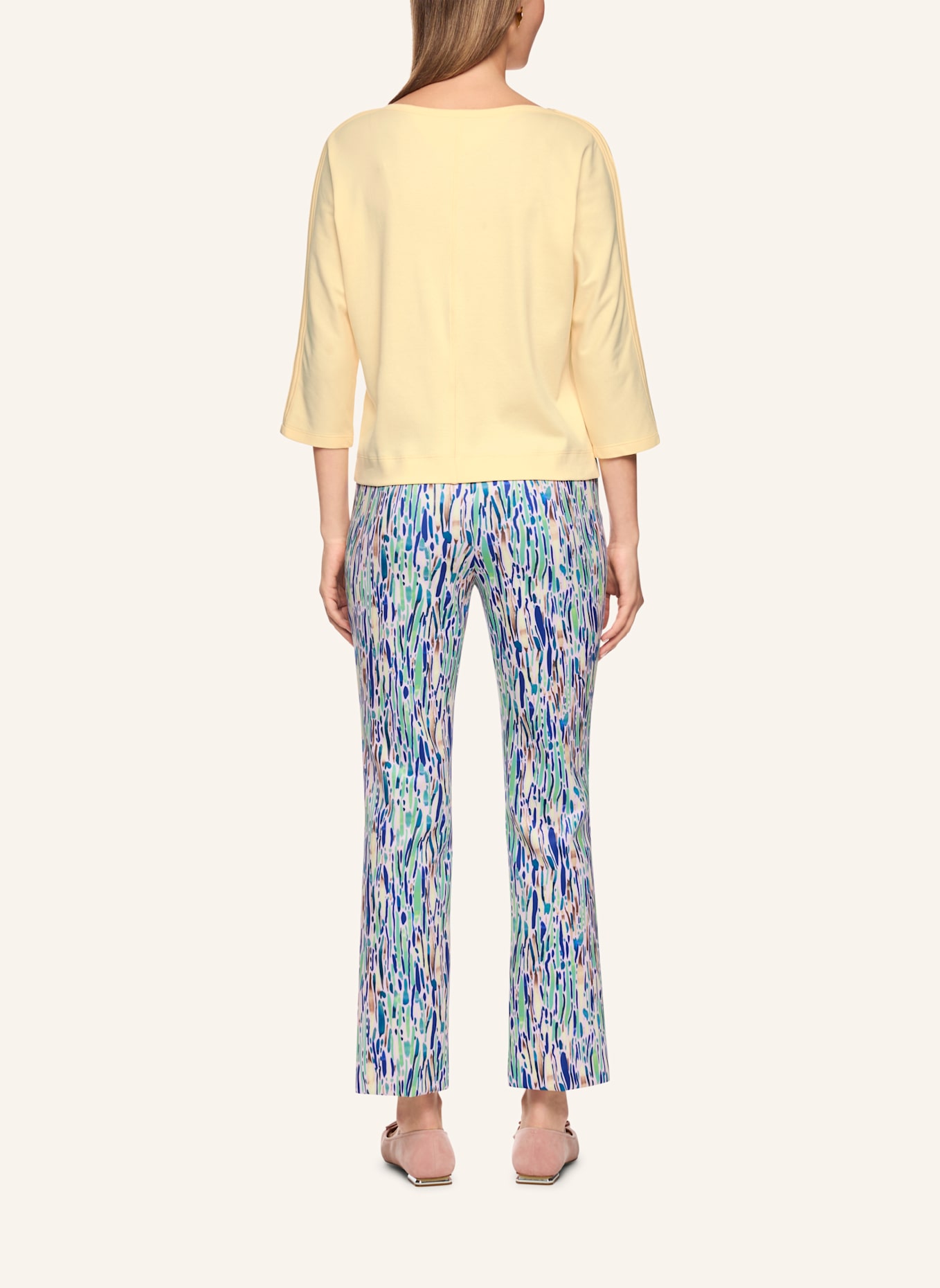 MARC CAIN Shirt mit 3/4-Arm: CREME