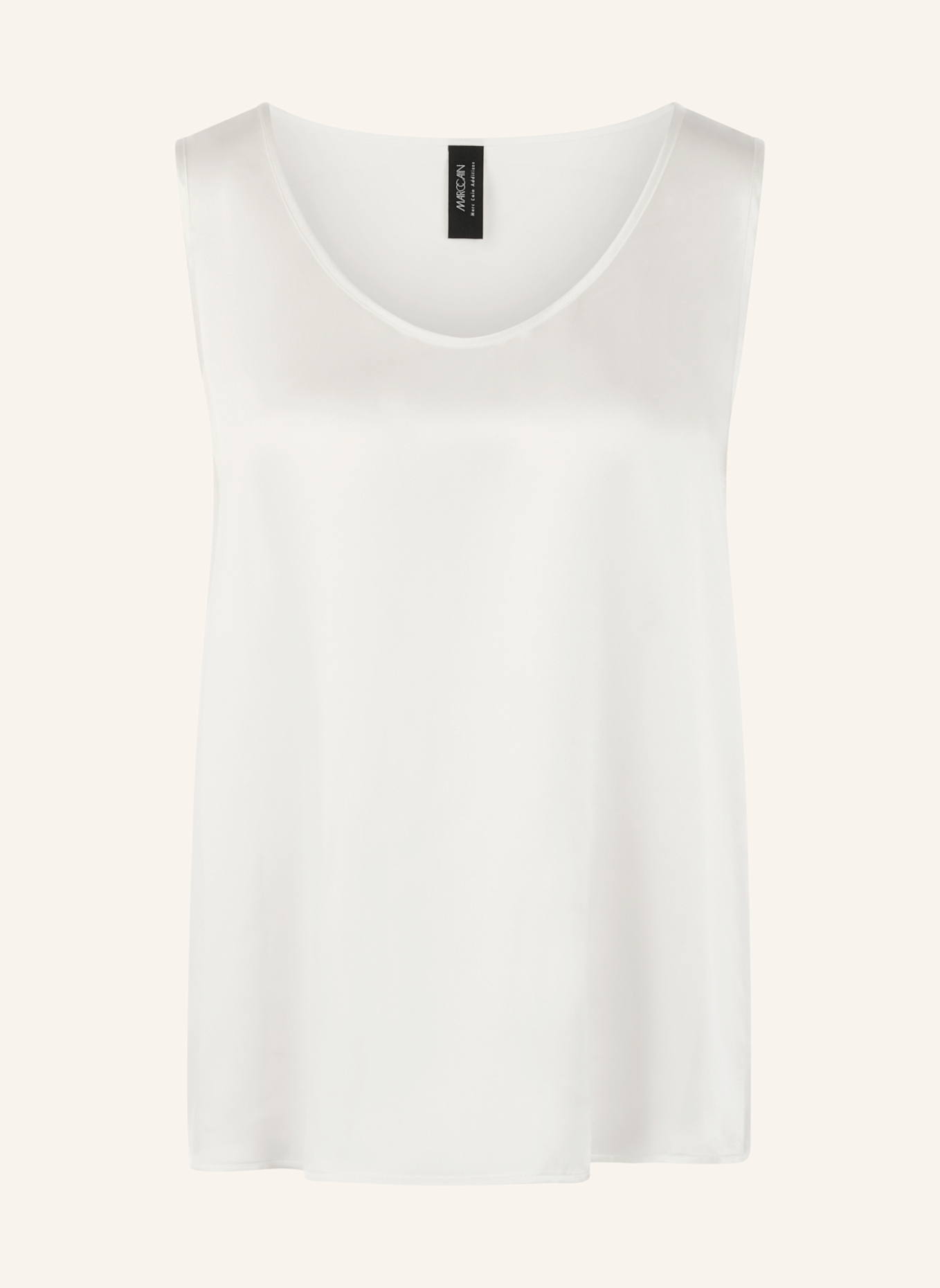 MARC CAIN Seidentop: WEISS/ CREME