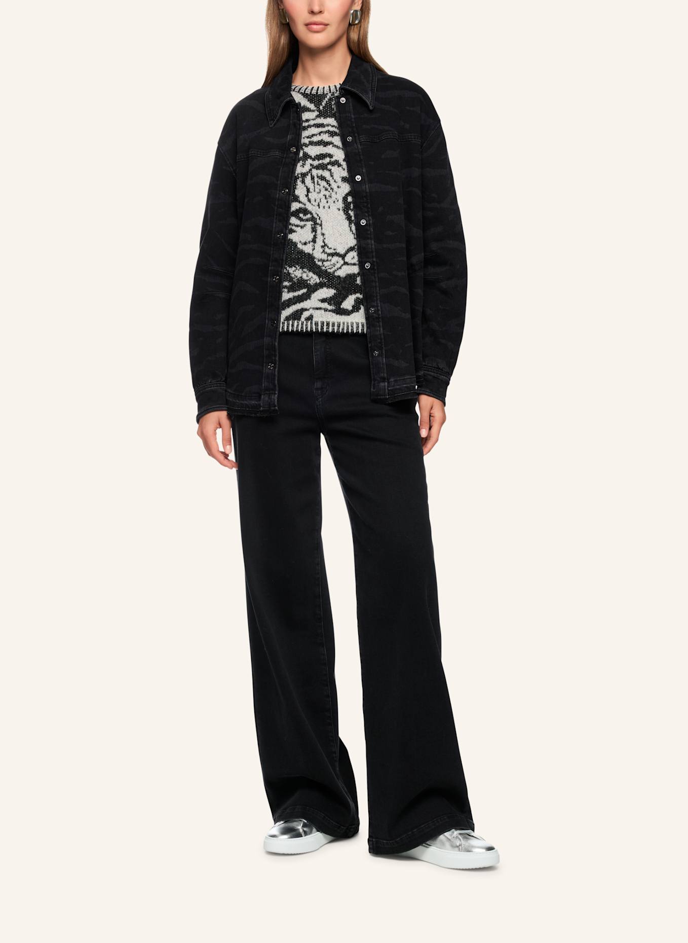 MARC CAIN Bluse: SCHWARZ