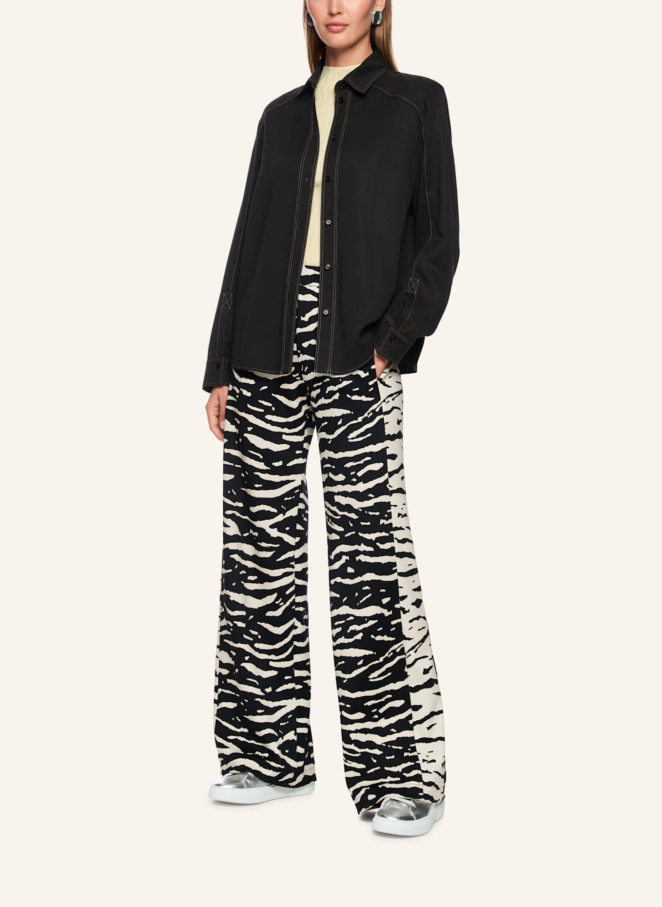 MARC CAIN Bluse: SCHWARZ