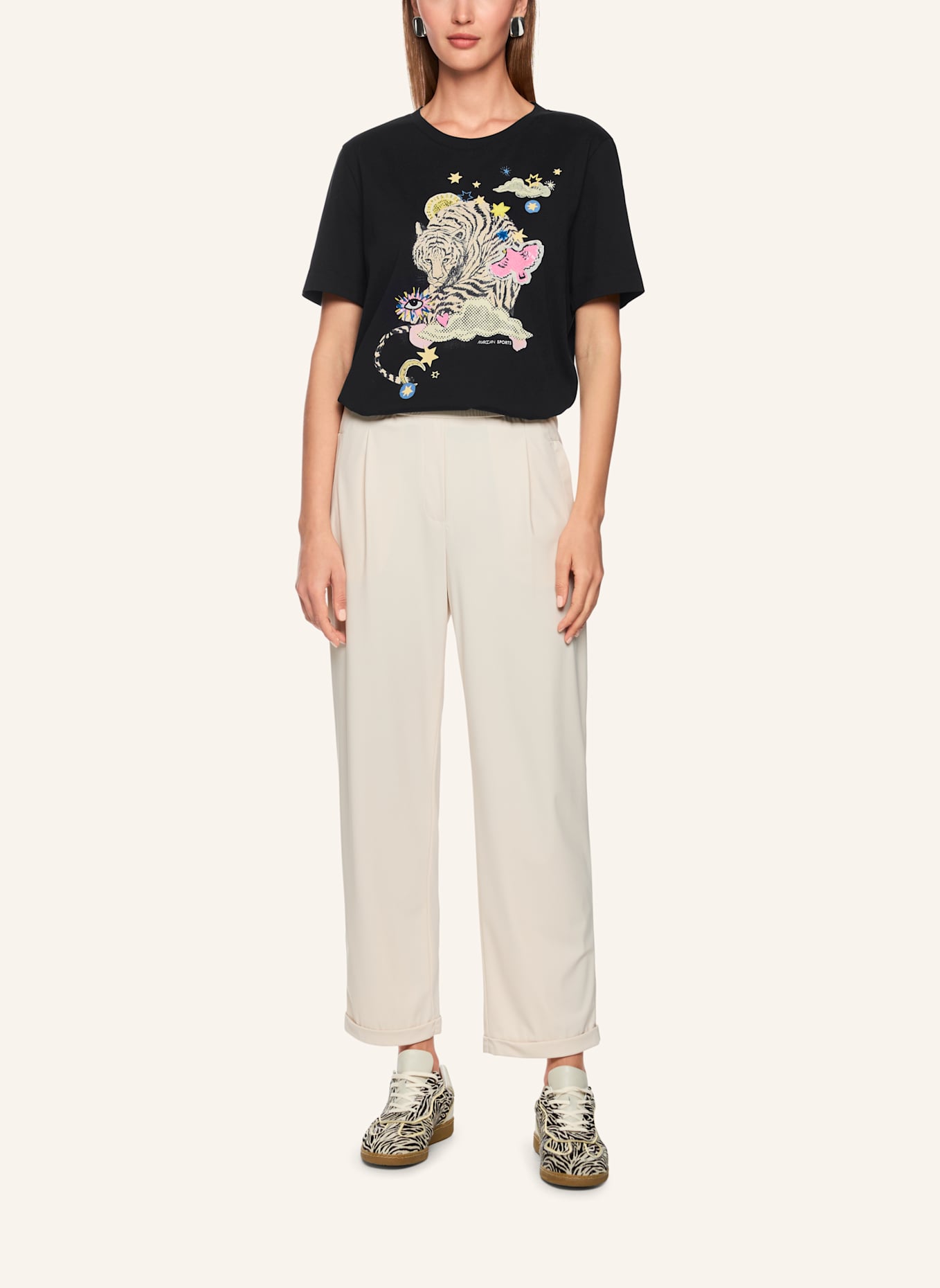 MARC CAIN T-Shirt: SCHWARZ