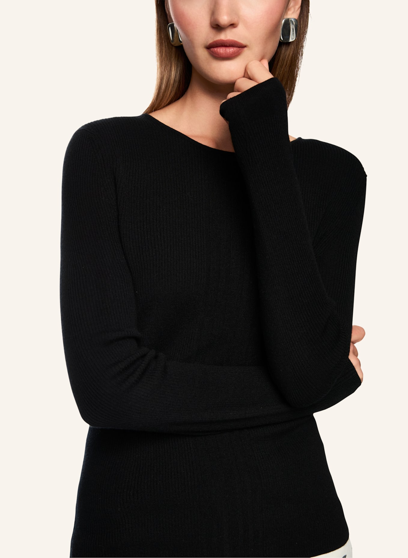 MARC CAIN Pullover: SCHWARZ