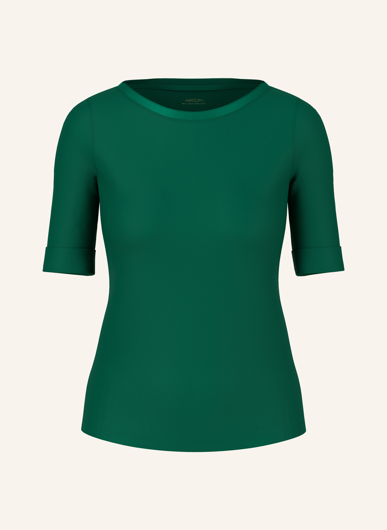 MARC CAIN Shirt mit 3/4-Arm: DUNKELGRÜN