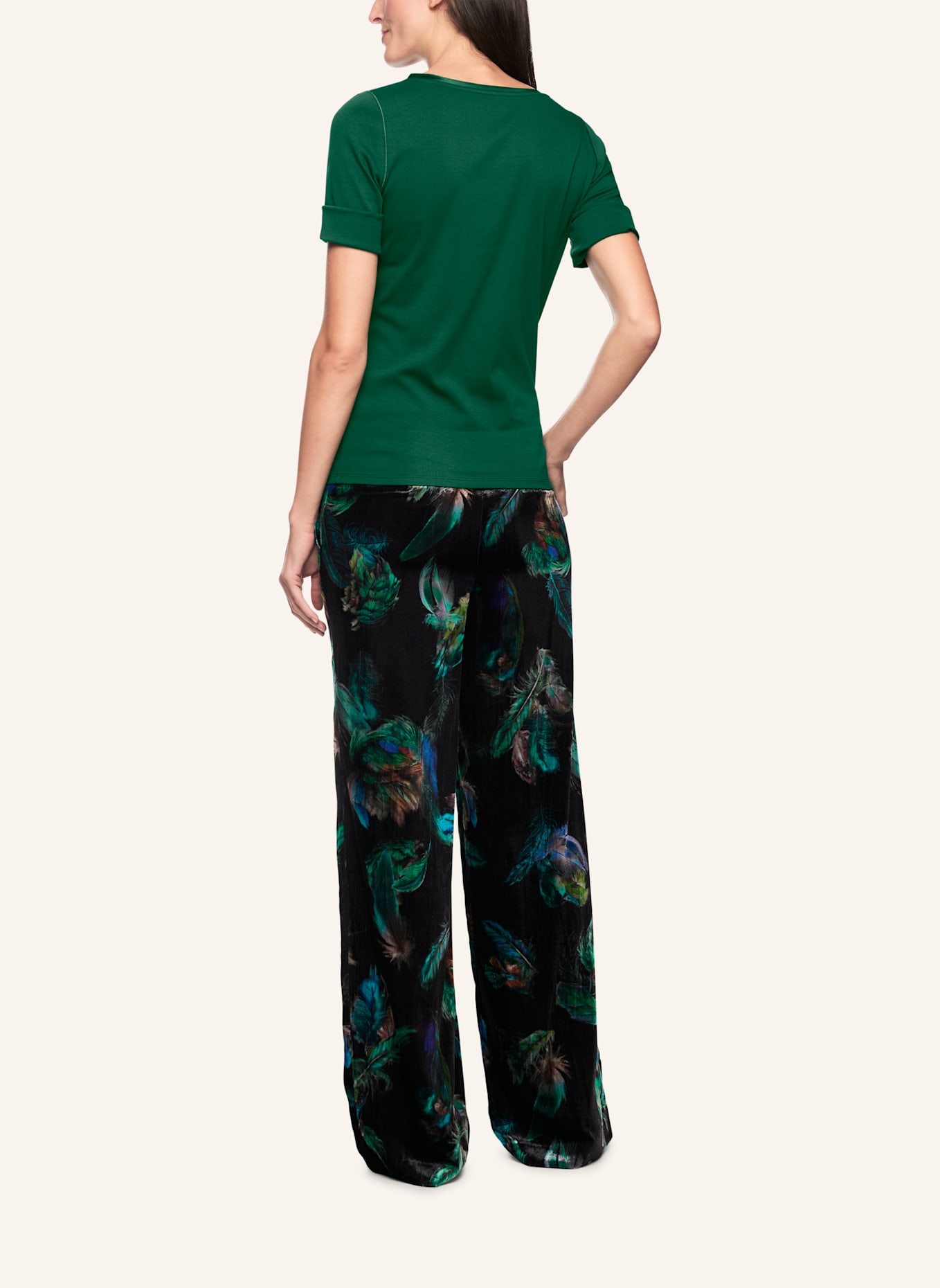 MARC CAIN Shirt mit 3/4-Arm: DUNKELGRÜN