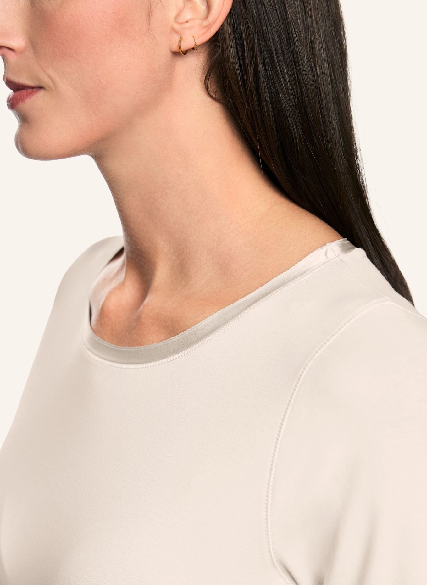 MARC CAIN Shirt mit 3/4-Arm: CREME