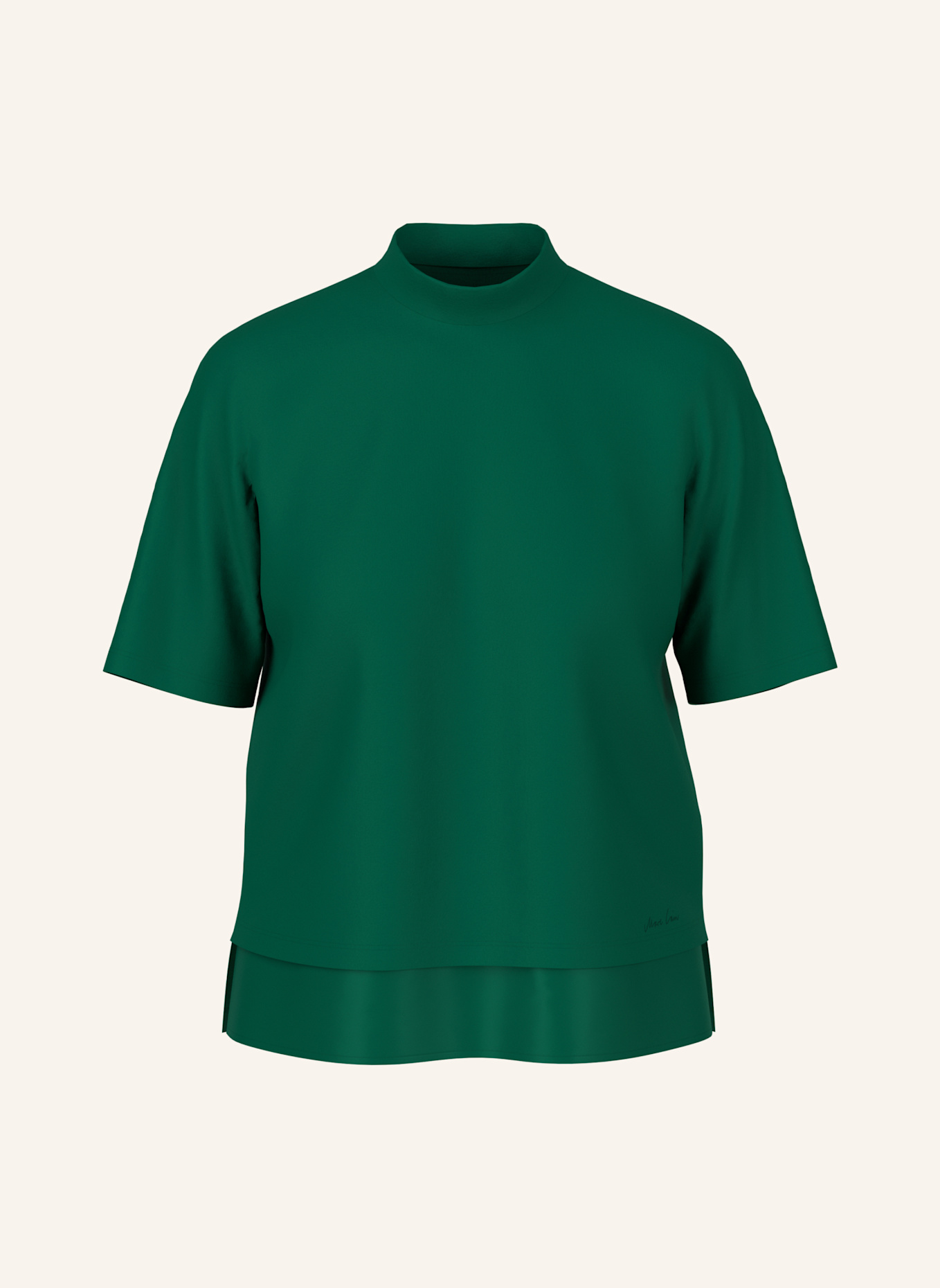 MARC CAIN T-Shirt: DUNKELGRÜN