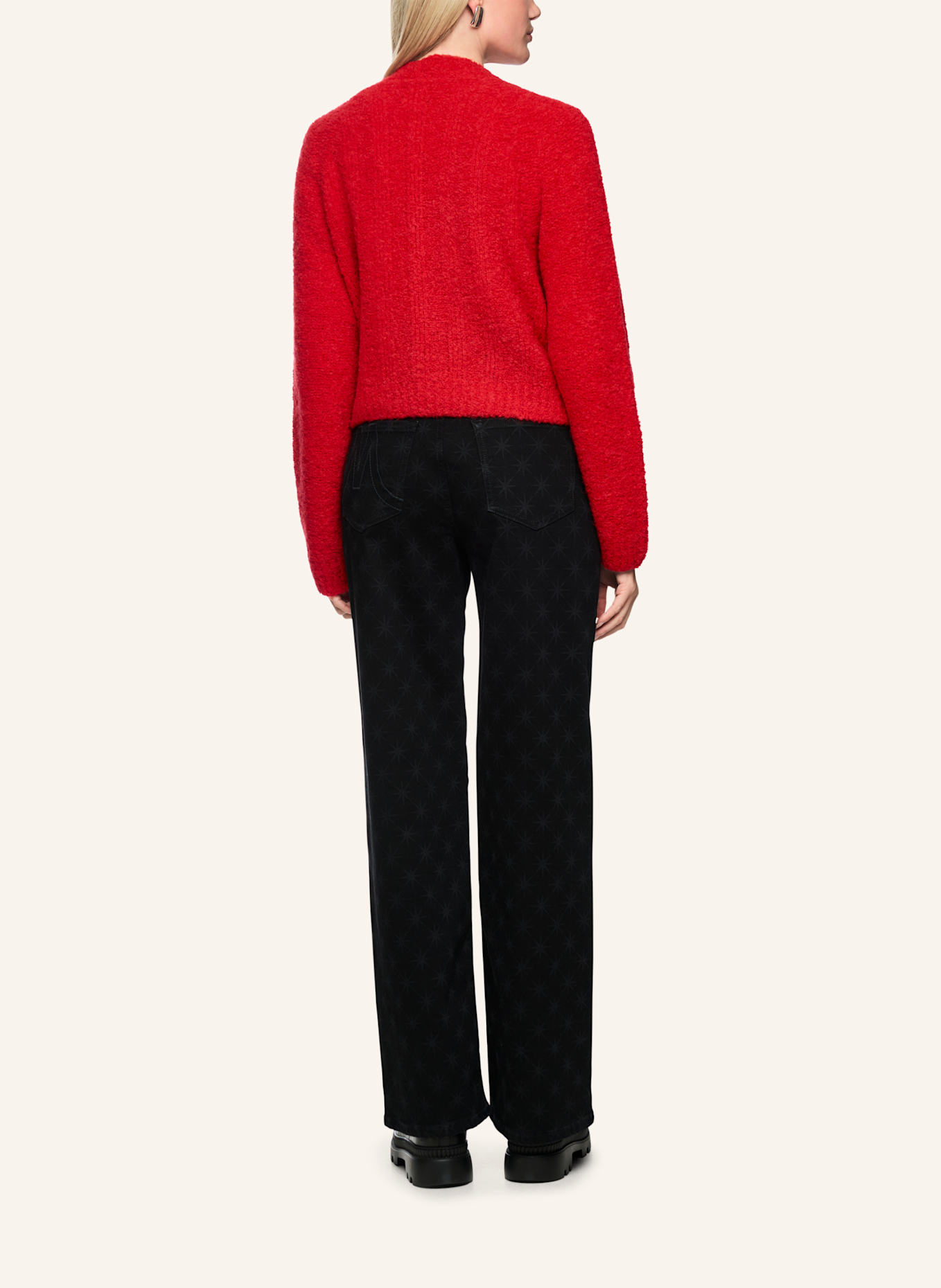 MARC CAIN Strickjacke mit Alpaka: ROT