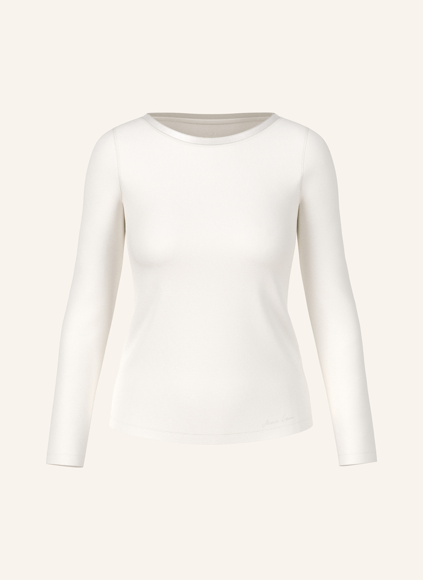 MARC CAIN Longsleeve: WEISS/ CREME