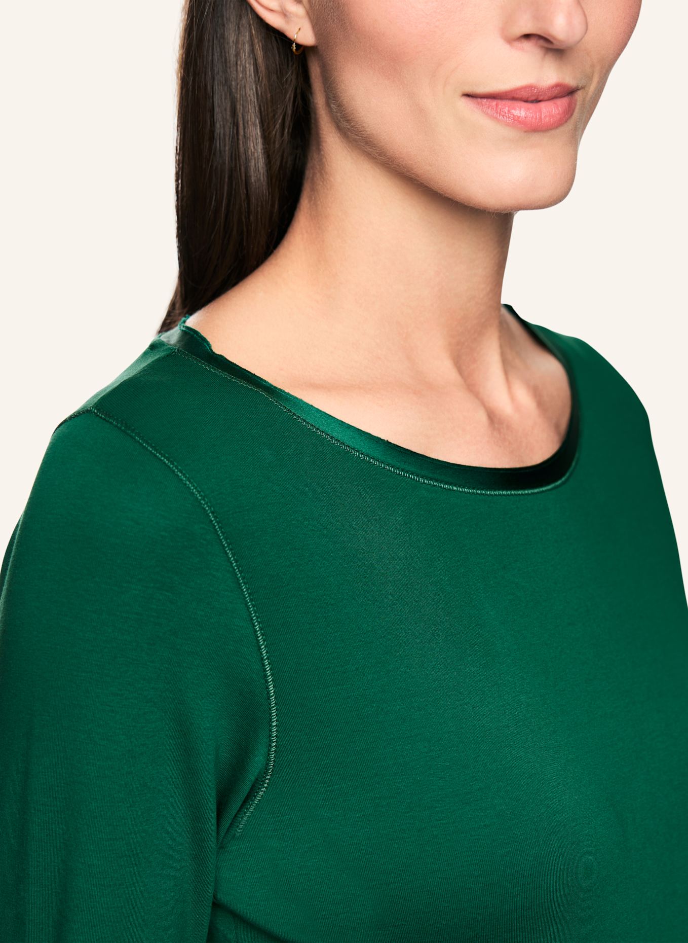 MARC CAIN Longsleeve: DUNKELGRÜN