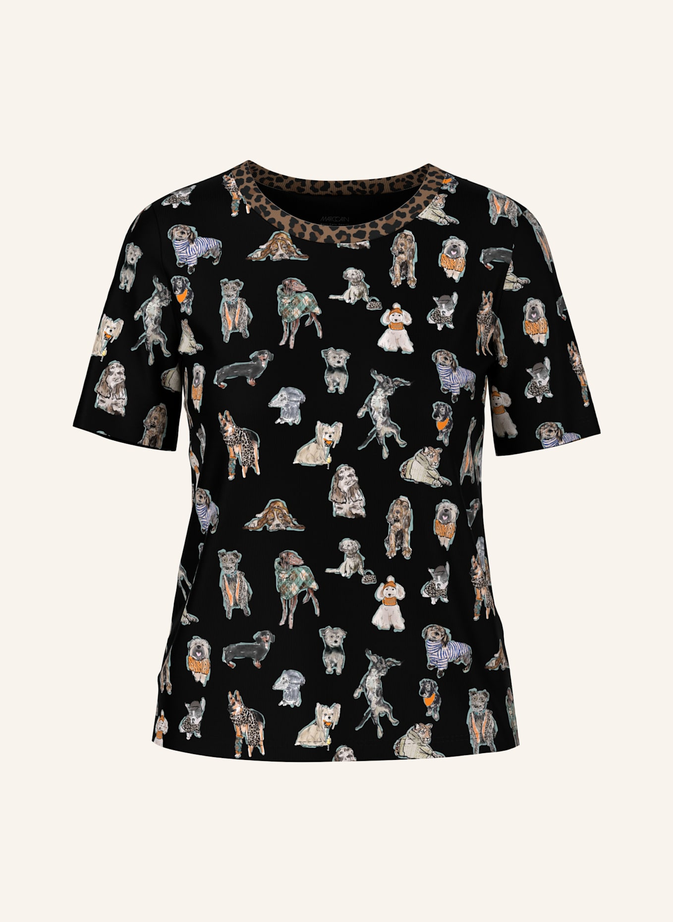 MARC CAIN T-Shirt: SCHWARZ