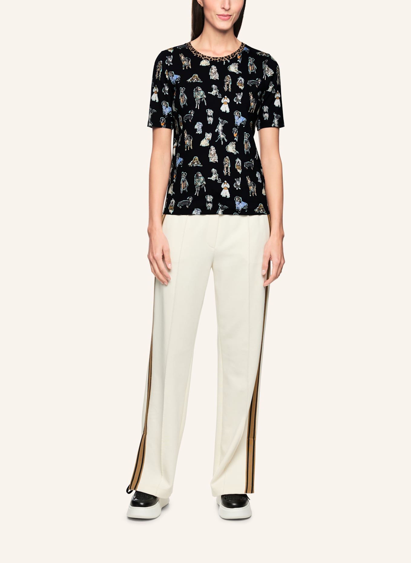 MARC CAIN T-Shirt: SCHWARZ