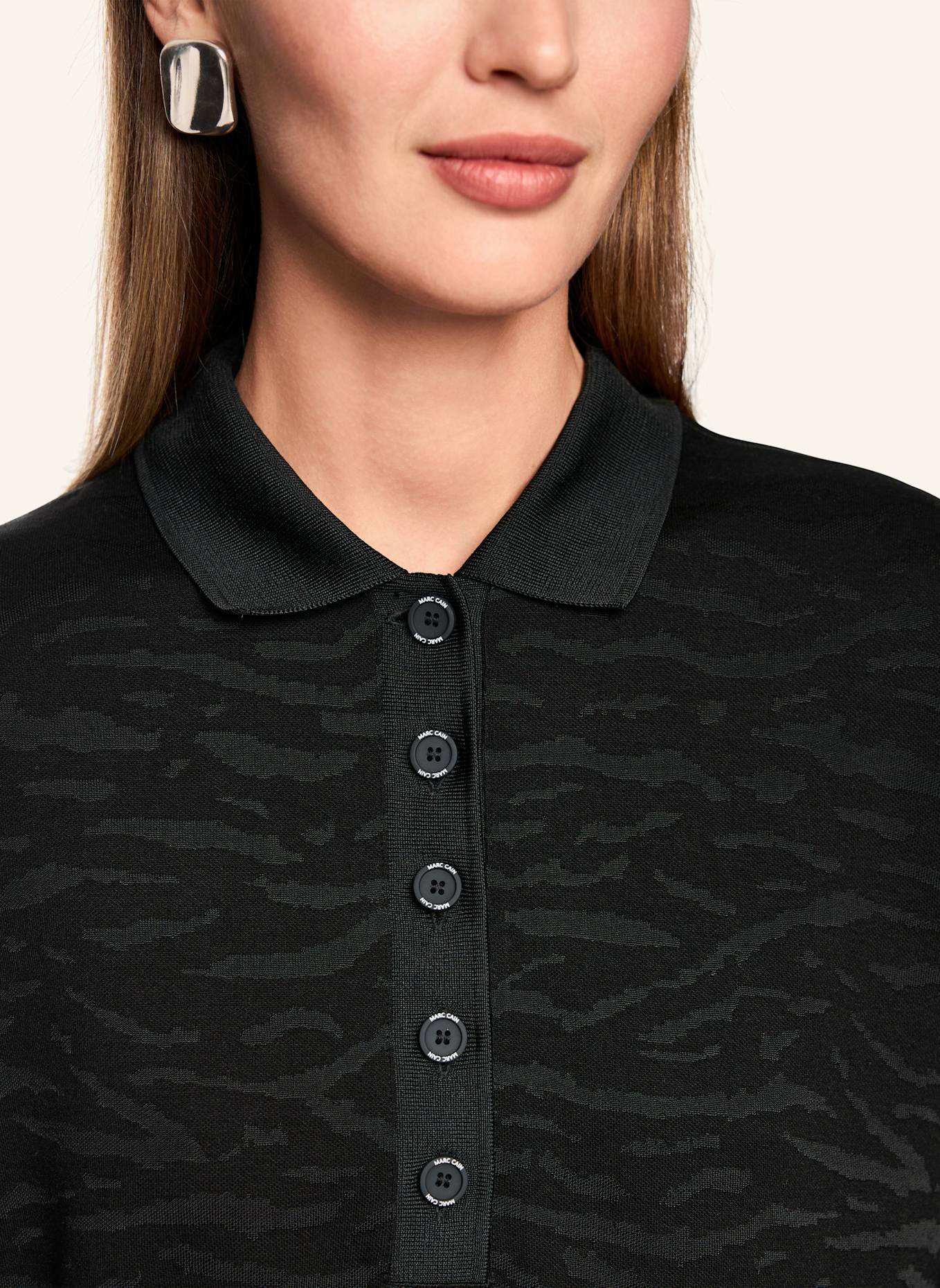 MARC CAIN Poloshirt: SCHWARZ