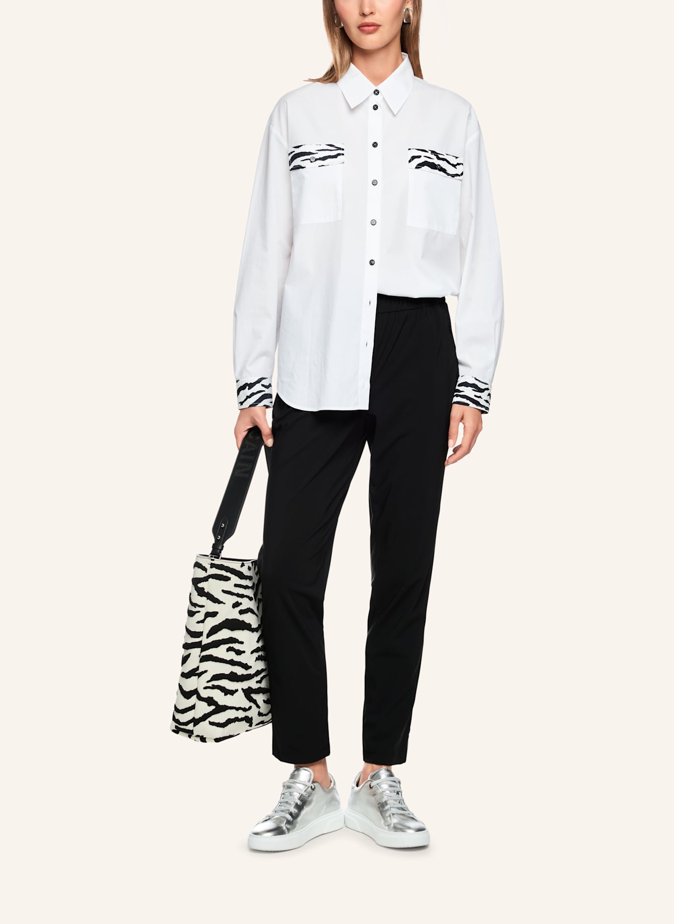 MARC CAIN Bluse: WEISS