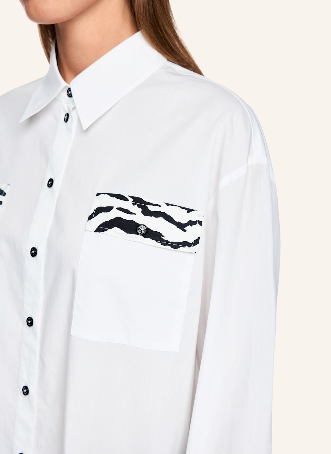 MARC CAIN Bluse: WEISS