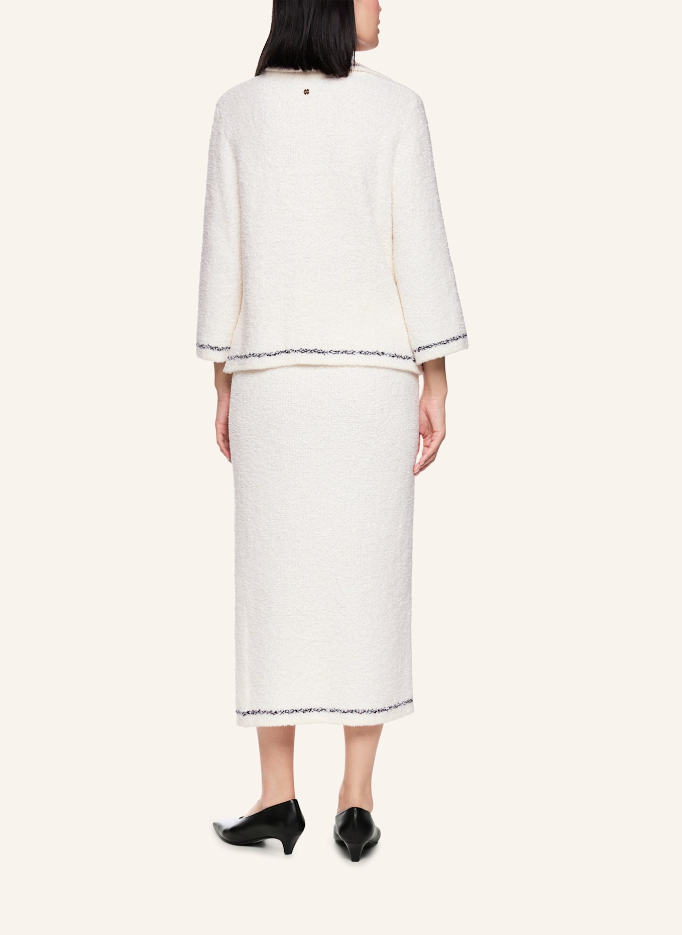 MARC CAIN Pullover: WEISS/ CREME