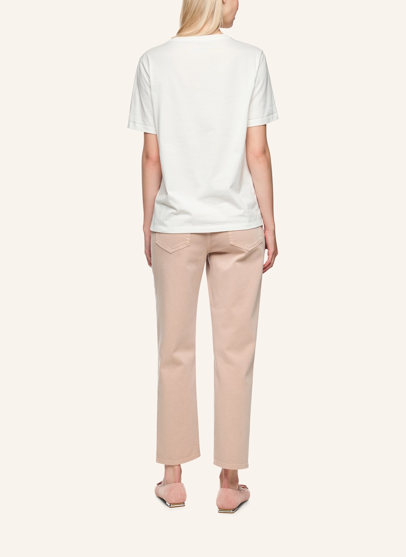 MARC CAIN T-Shirt: WEISS/ CREME