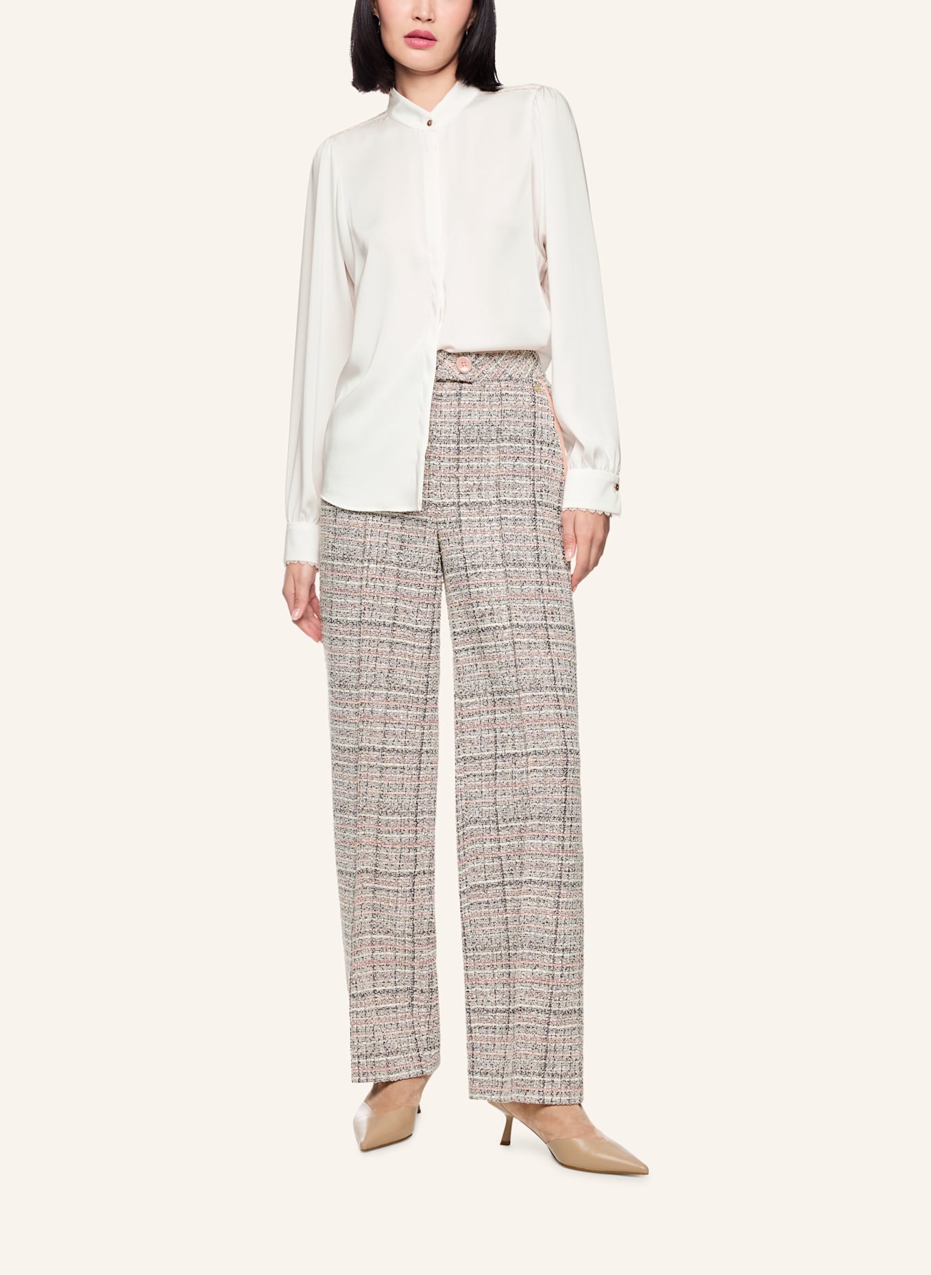 MARC CAIN Bluse: WEISS/ CREME