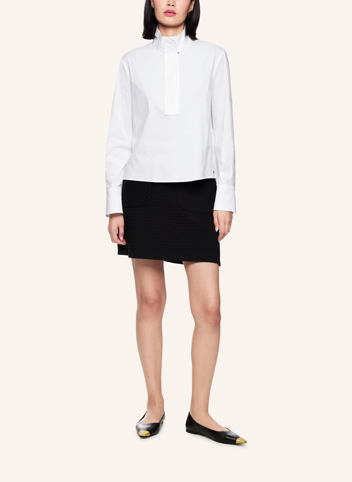 MARC CAIN Bluse: WEISS