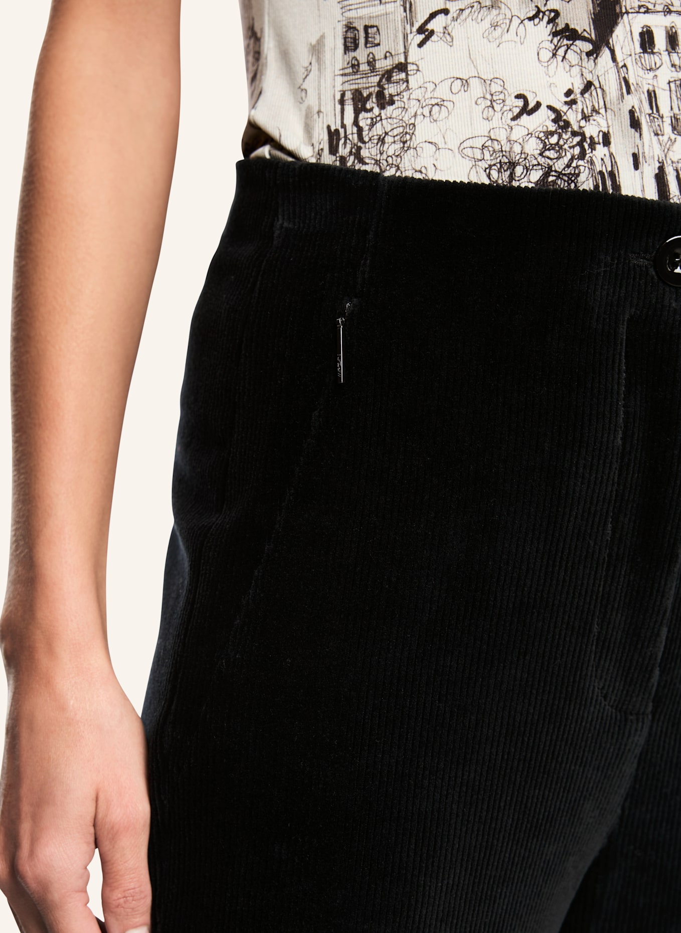 MARC CAIN Cordhose WELKOM: SCHWARZ