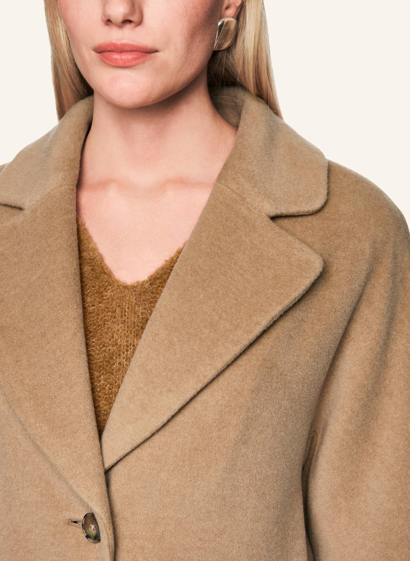 MARC CAIN Mantel mit Alpaka: BRAUN