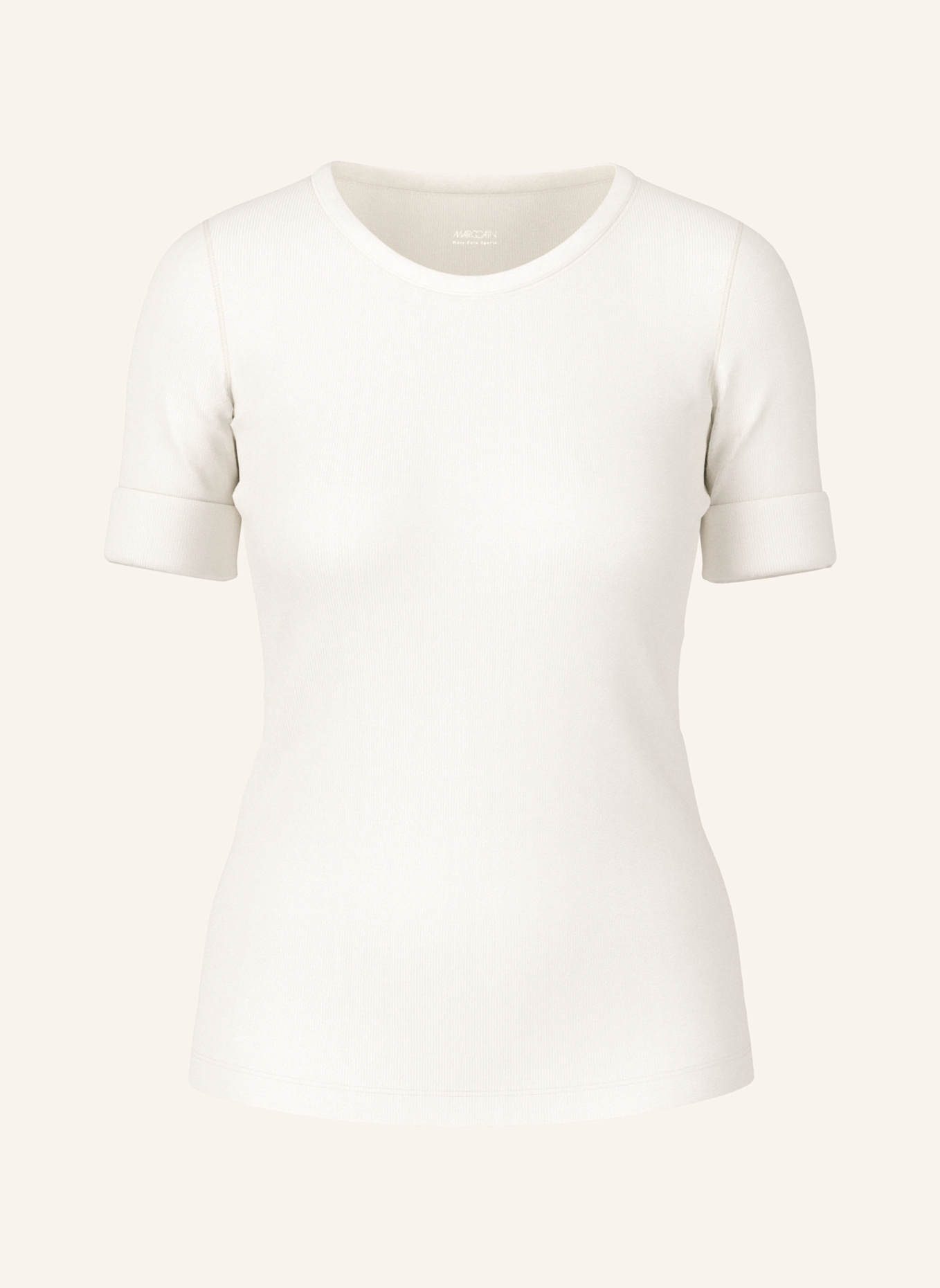 MARC CAIN Shirt mit 3/4-Arm: WEISS/ CREME