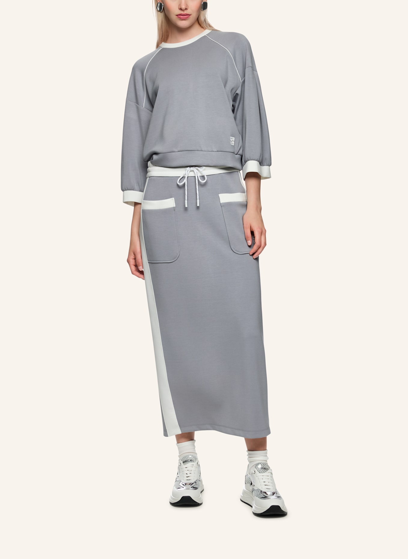 MARC CAIN Sweat-Shirt: GRAU