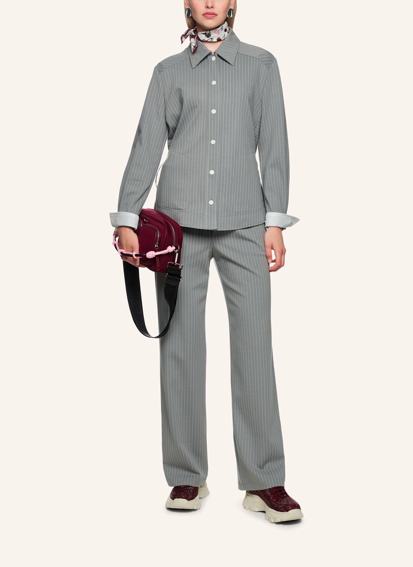 MARC CAIN Jacke: GRAU/ HELLGRAU