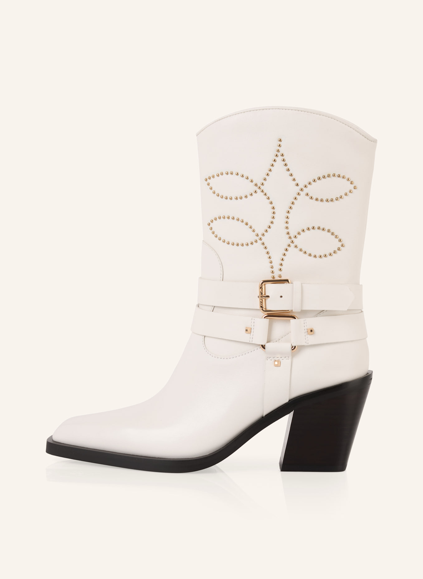 MARC CAIN Stiefelette: WEISS/ CREME