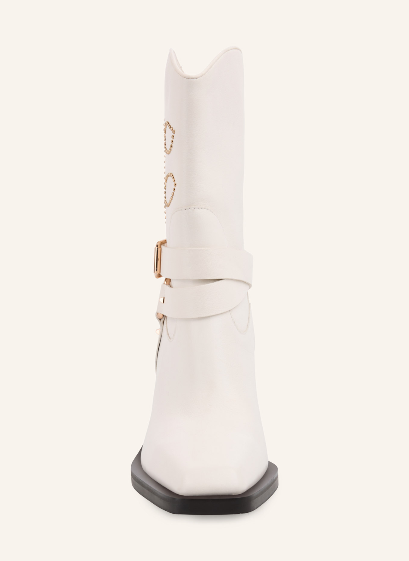 MARC CAIN Stiefelette: WEISS/ CREME