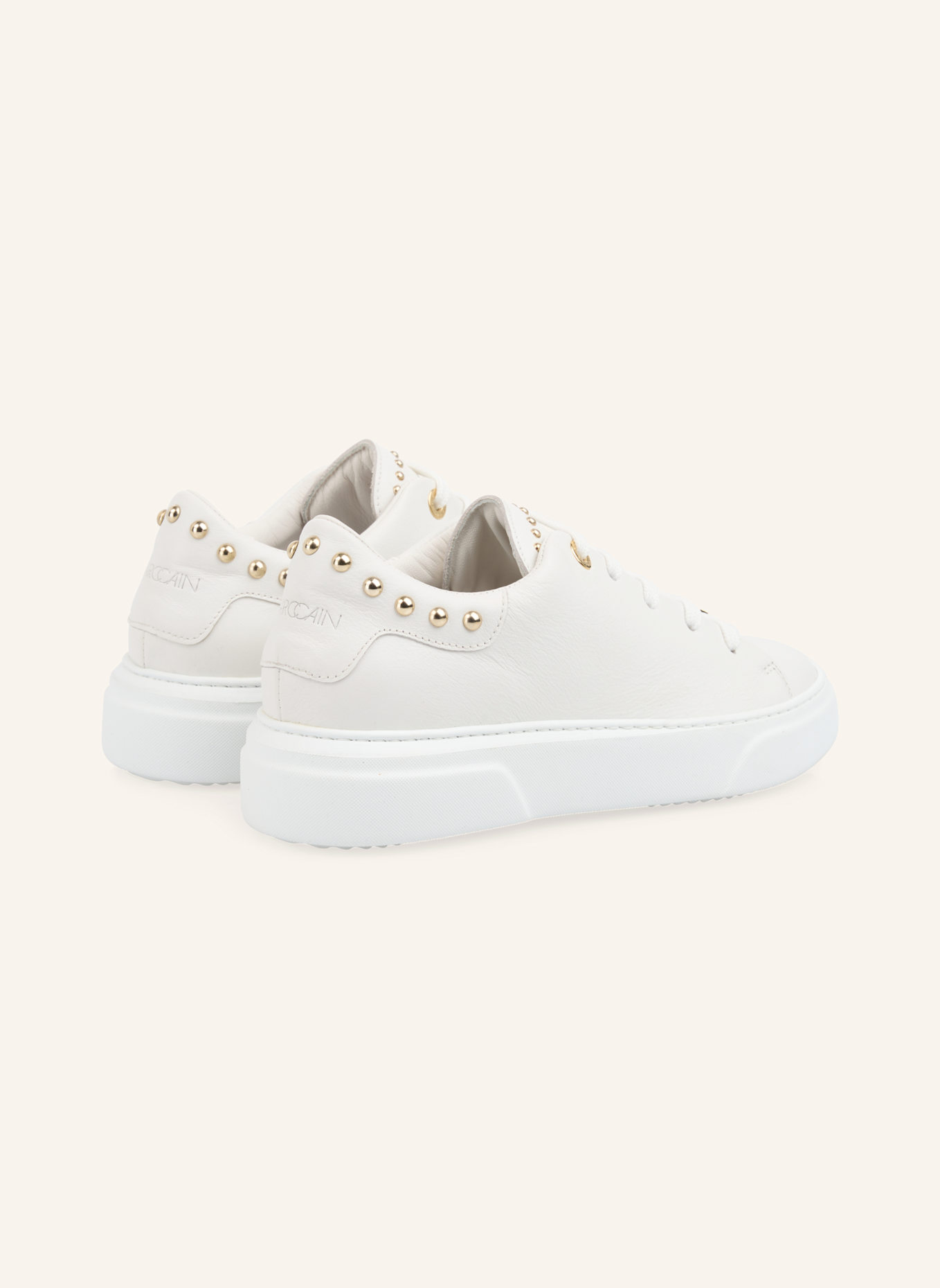 MARC CAIN Sneaker: WEISS/ CREME