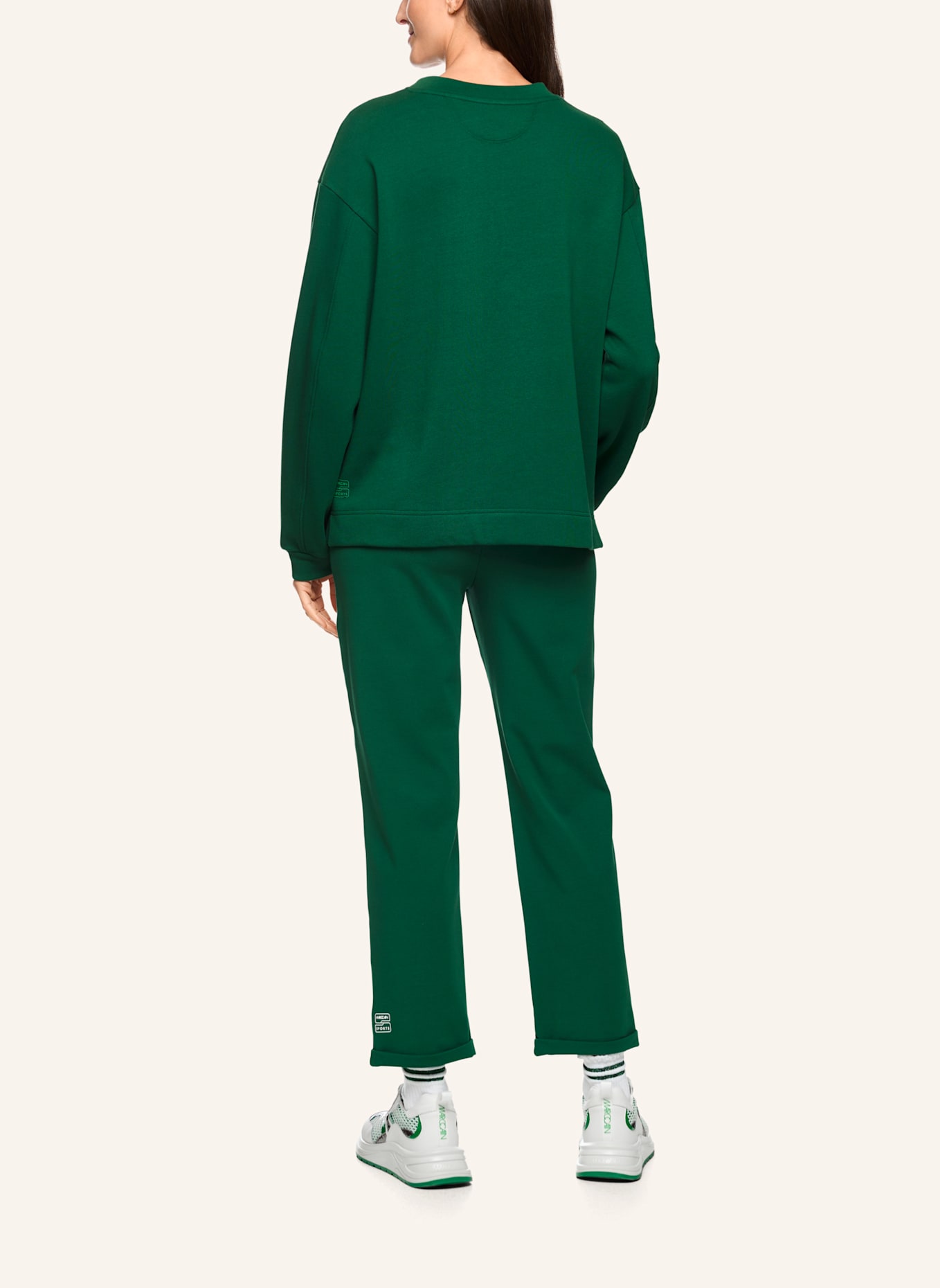 MARC CAIN Sweat-Shirt: DUNKELGRÜN